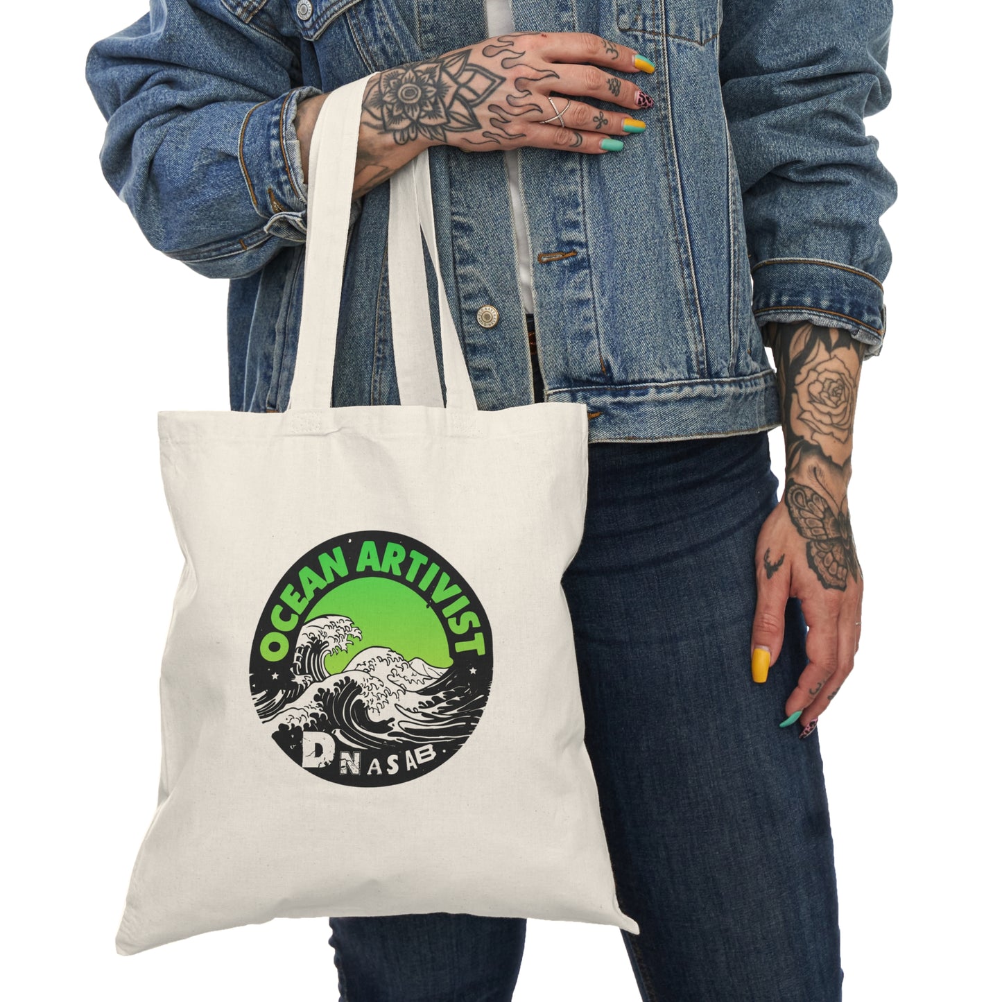 Nature-Inspired Tote Bag |“Faux Ecologies + Ocean Artivist logo” Tote – Signal Gear™ Utility Carrier Eco-Friendly Shopping Bag, Ocean Lovers, Reusable Grocery Bag, Beach Tote, Festival Accessory