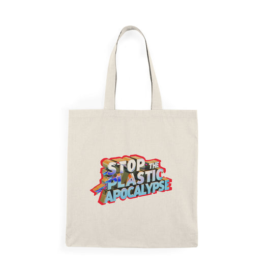 Natural Tote Bag “Hands Off Our Future,Stop the Plastic Invasion” Tote – Signal Gear™ Utility Carrier