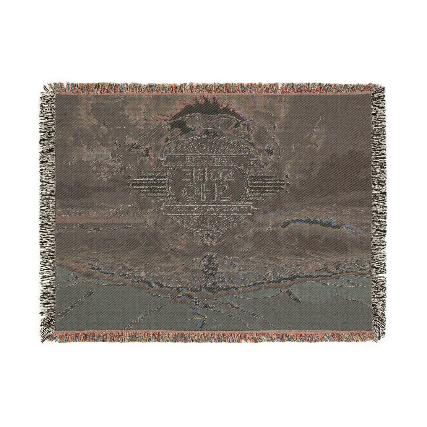 “Rest in Resonance” 100% Cotton, Colorful Woven Blanket,A Soft Landing for Sound Healing, Meditation, and Restorative Rituals