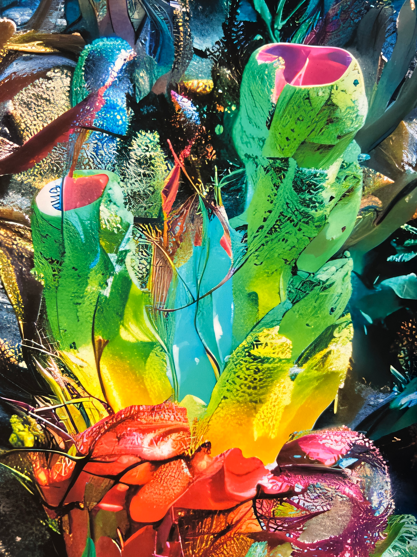 4_Archival Pigment print on Archival Organic Cotton Artist Rag “Faux Ecologies + Augmented Visions of the Nature-verse #4” 2024