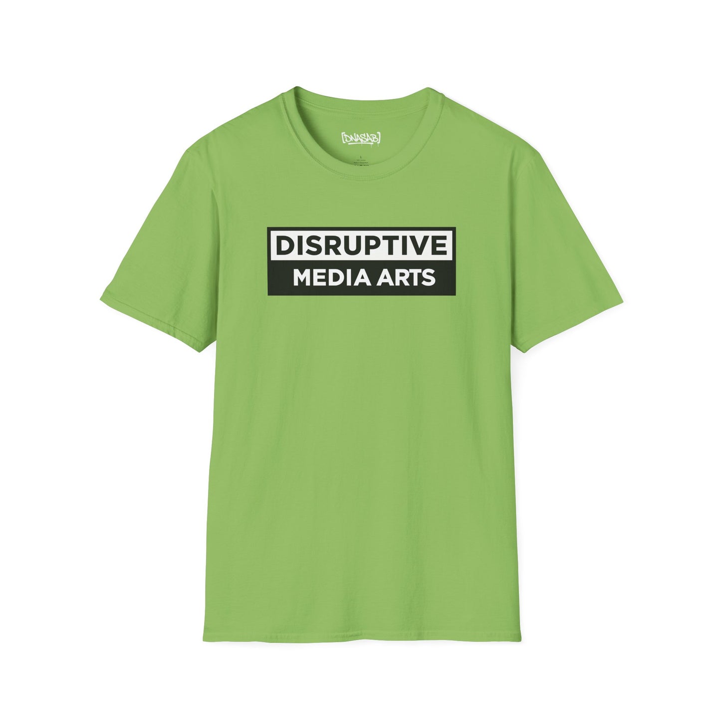 T-Shirt "Disruptive Media Arts" Logo Tee – Signal Gear Core Uniform [Front + Back Print]_Unisex Softstyle