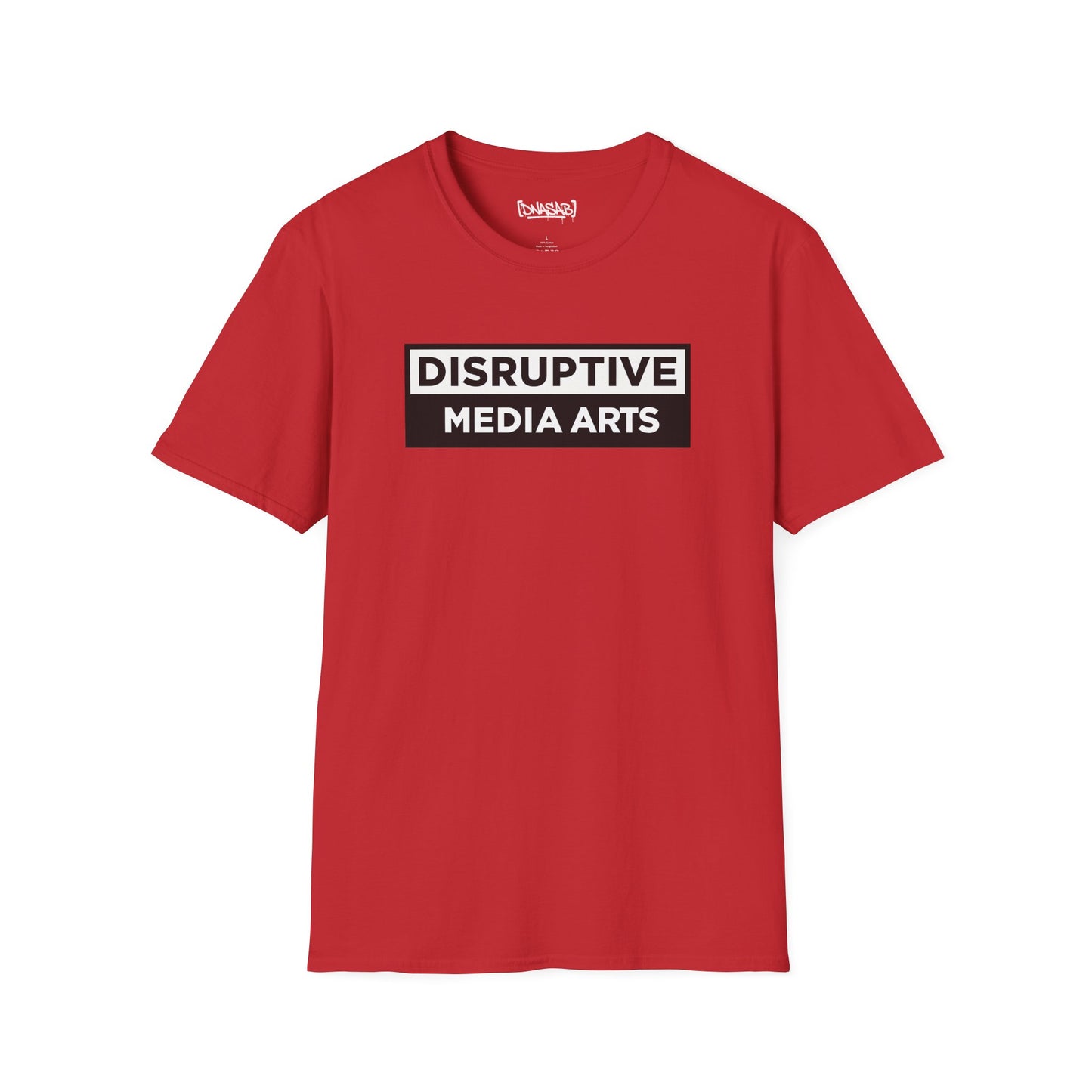 T-Shirt "Disruptive Media Arts" Logo Tee – Signal Gear Core Uniform [Front + Back Print]_Unisex Softstyle