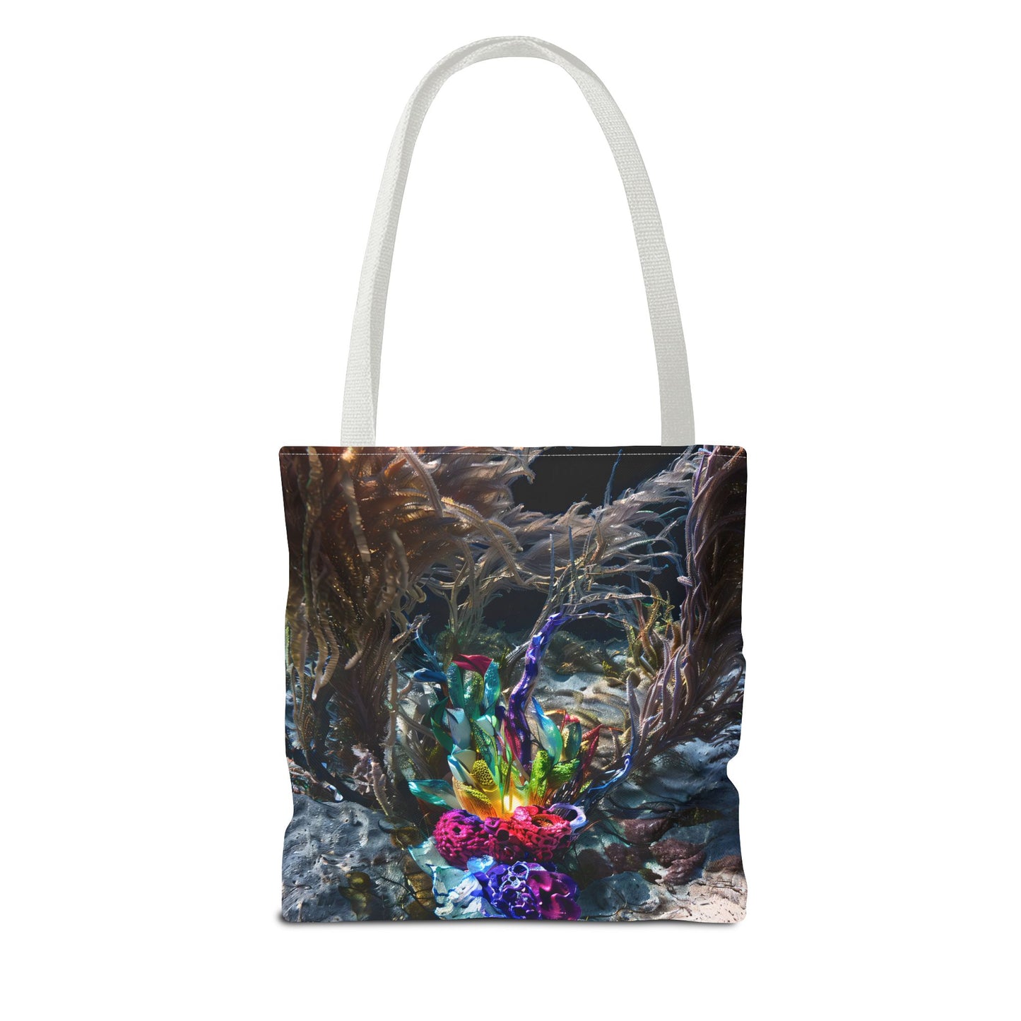 Vibrant Ocean Life Tote Bag,"Faux Ecologies +Ocean Artivism" Reusable Grocery Bag, Beach Tote, Eco-Friendly Bag, Summer Vibes, Gift for Ocean Lovers