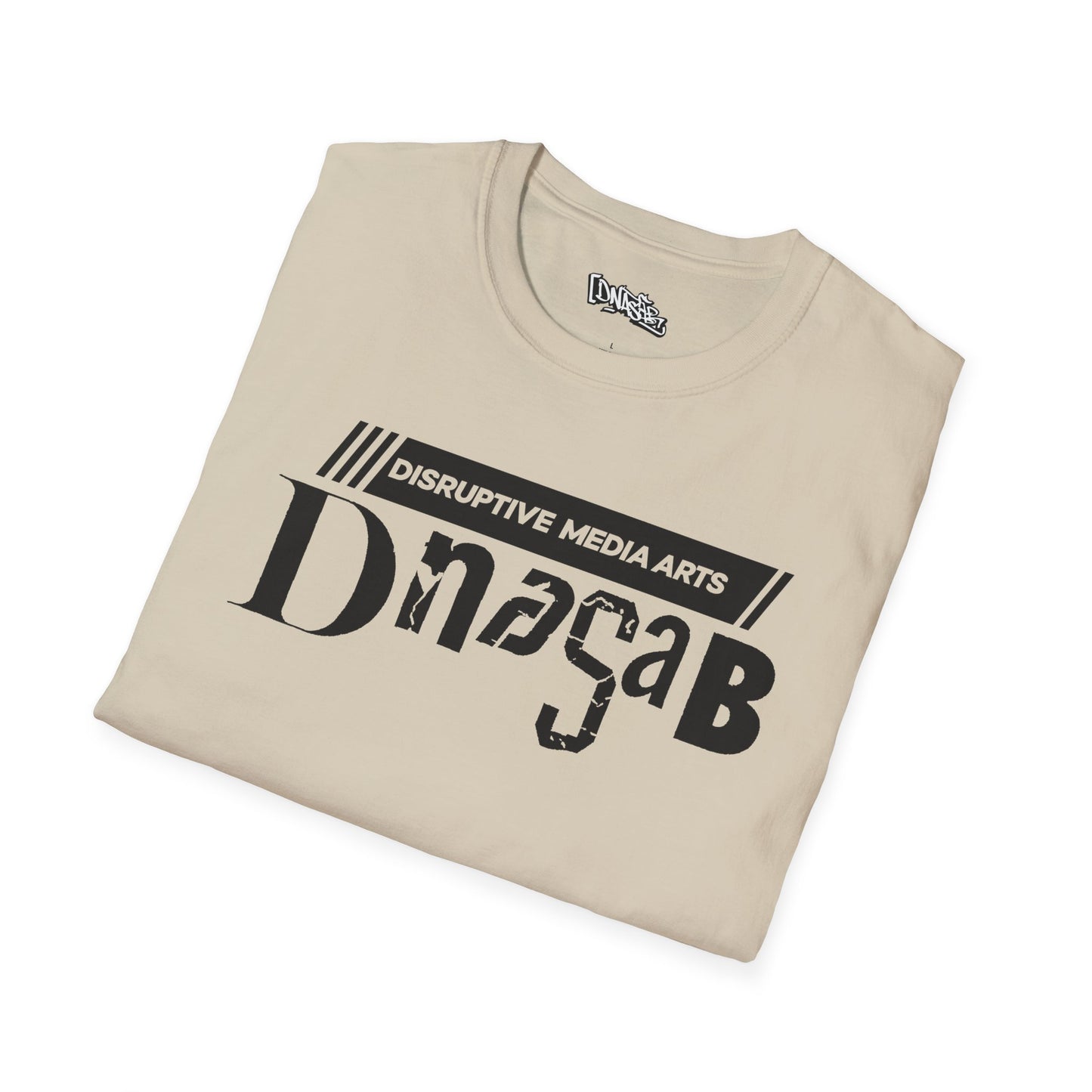 T-Shirt, Disruptive Media Arts™ Logo Tee – Signal Gear™ Core Uniform [Front + Back Print] Unisex Softstyle Graphic Tee, Streetwear, Casual Wear, Gift for Creatives, Cool Art Apparel