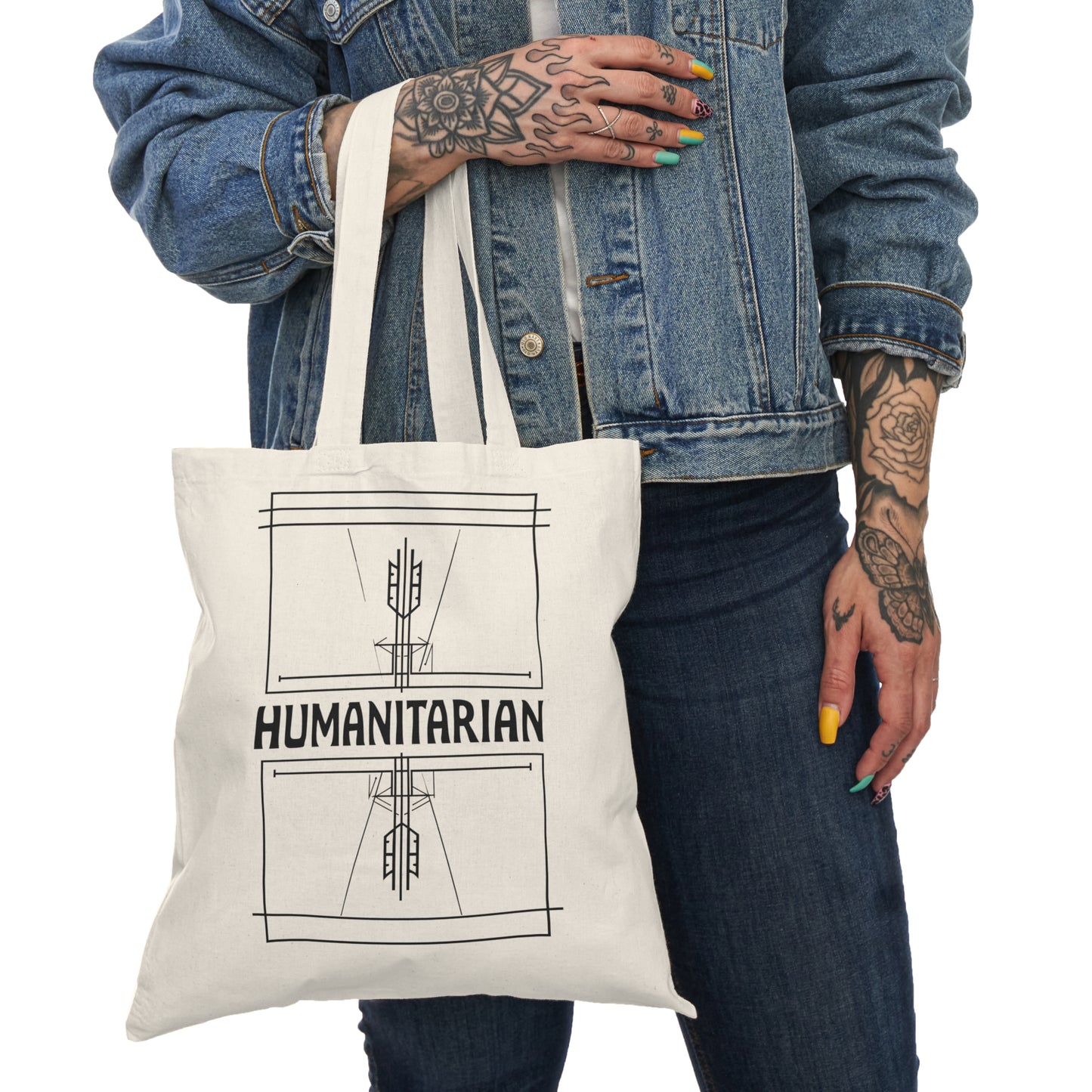Natural Tote, Eco-Friendly Natural Tote Bag - "Defend the Sacred" "Humanitarian", Reusable Shopping Bag, Environmentalist Gift, Beach Tote, Sustainable Style