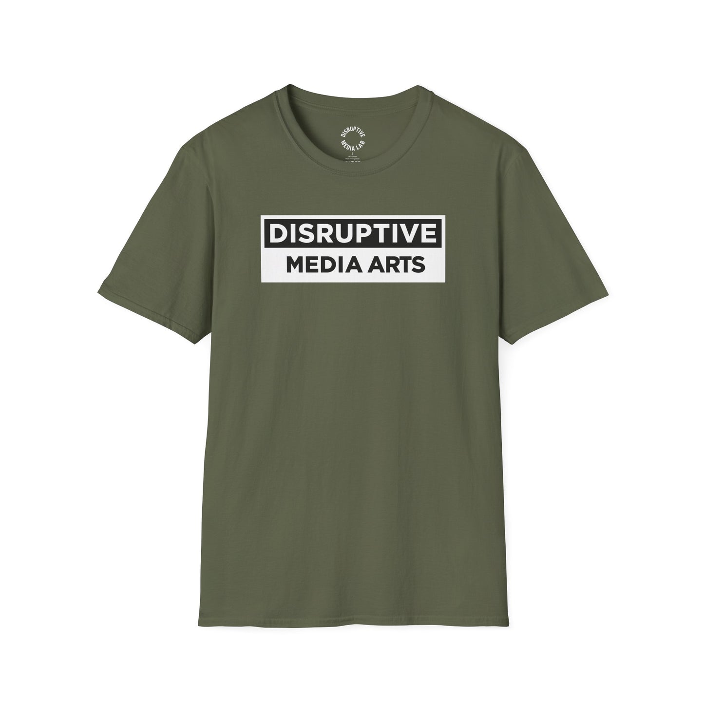 T-Shirt Disruptive Media Arts™ Logo Tee – Signal Gear™ Core Uniform [Front + Back Print] Softstyle Tee, Unisex