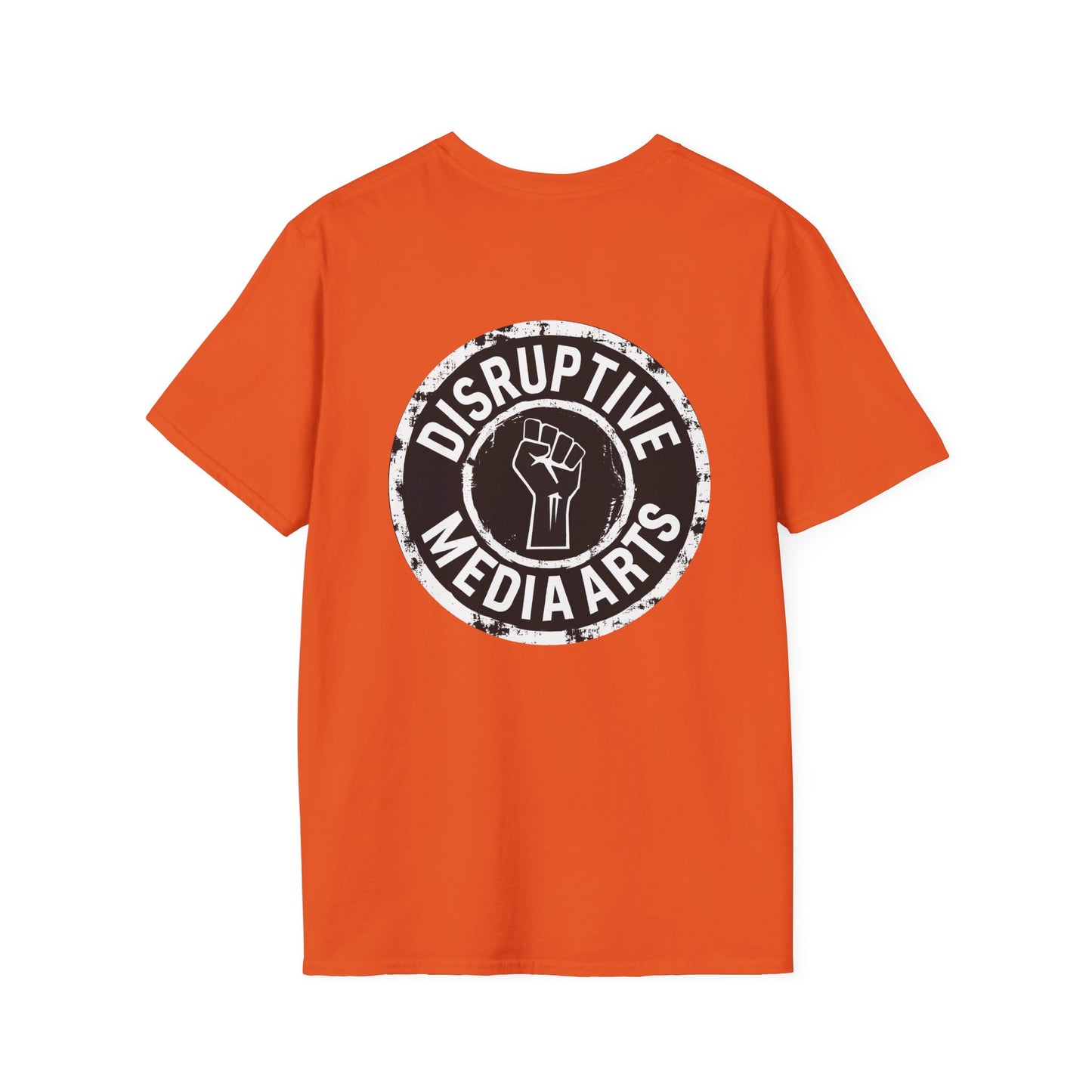 T-Shirt "Disruptive Media Arts" Logo Tee – Signal Gear Core Uniform [Front + Back Print]_Unisex Softstyle