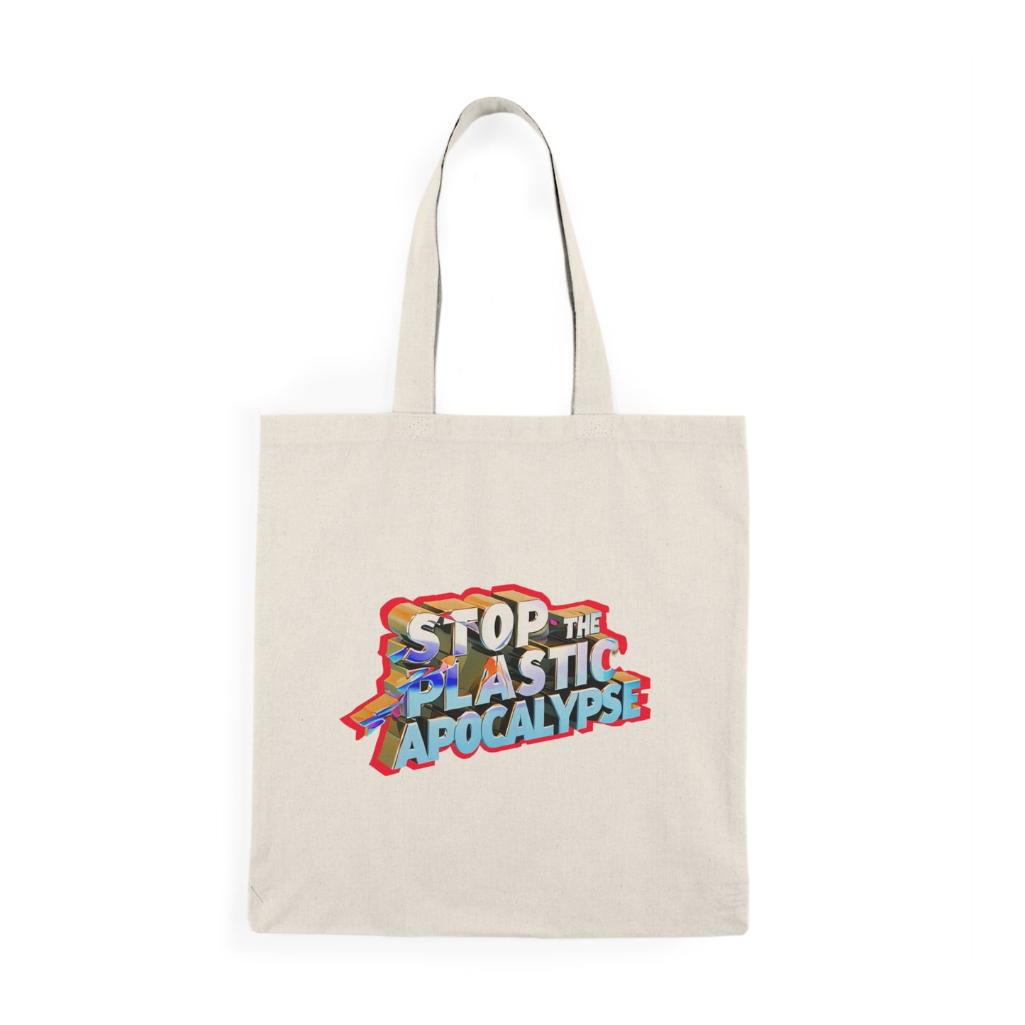Natural Tote Bag “Hands Off Our Future,Stop the Plastic Invasion” Tote – Signal Gear™ Utility Carrier