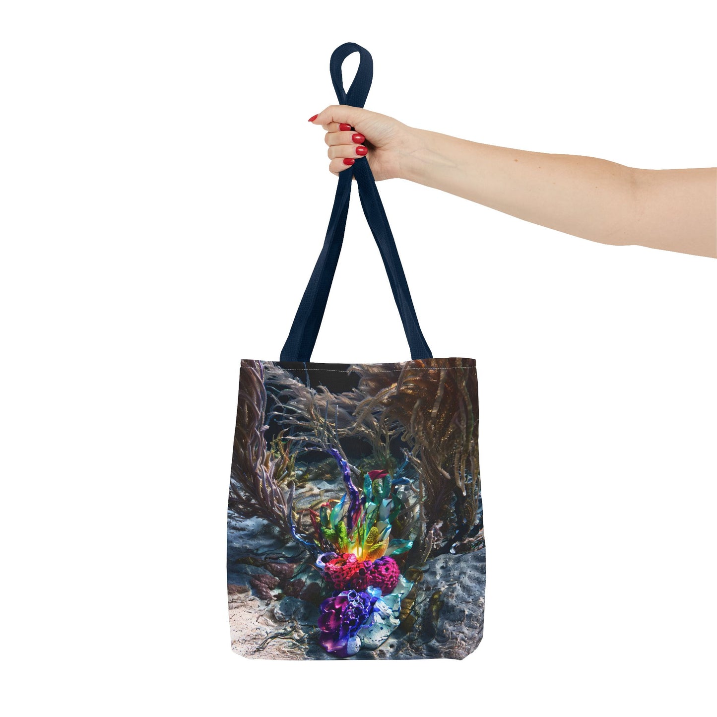 Vibrant Ocean Life Tote Bag,"Faux Ecologies +Ocean Artivism" Reusable Grocery Bag, Beach Tote, Eco-Friendly Bag, Summer Vibes, Gift for Ocean Lovers