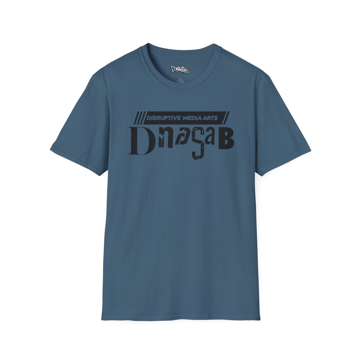 T-Shirt, Disruptive Media Arts™ Logo Tee – Signal Gear™ Core Uniform [Front + Back Print] Unisex Softstyle Graphic Tee, Streetwear, Casual Wear, Gift for Creatives, Cool Art Apparel