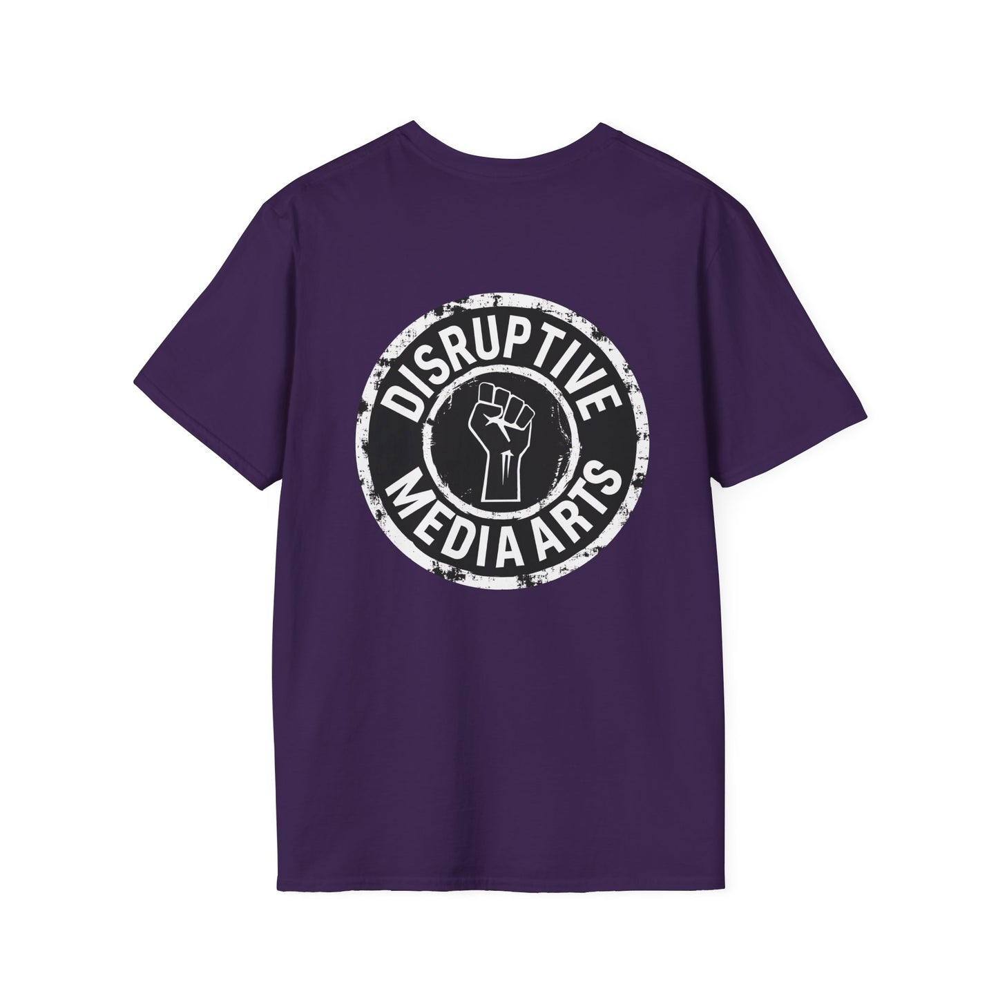 T-Shirt "Disruptive Media Arts" Logo Tee – Signal Gear Core Uniform [Front + Back Print]_Unisex Softstyle
