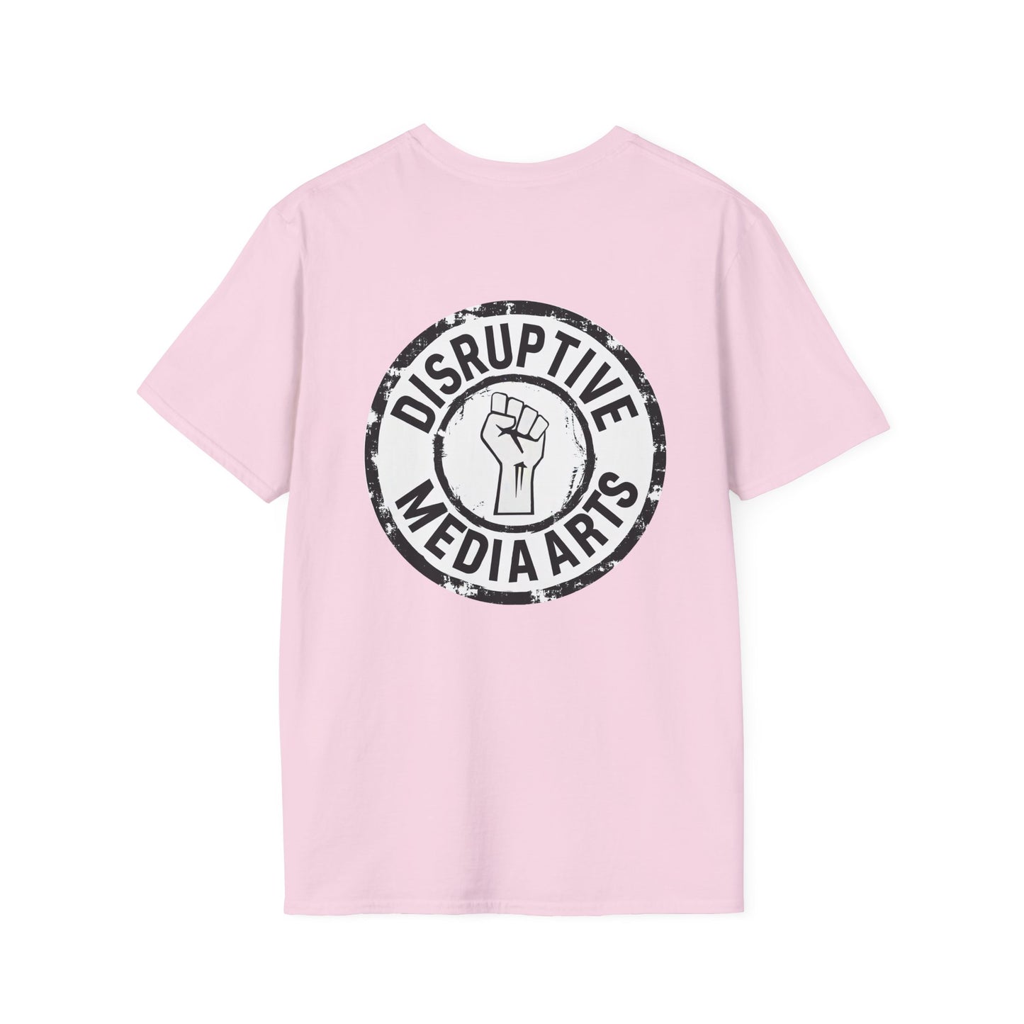 T-Shirt, Disruptive Media Arts™ Logo Tee – Signal Gear™ Core Uniform [Front + Back Print] Unisex Softstyle Graphic Tee, Streetwear, Casual Wear, Gift for Creatives, Cool Art Apparel
