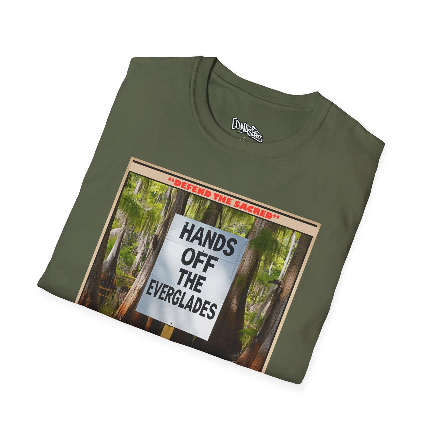 T-Shirt, Environmental Activism Tee - Hands Off the Everglades, Nature Lover Gift, Unisex Graphic T-shirt, Eco-Friendly Apparel, Sustainable Fashion