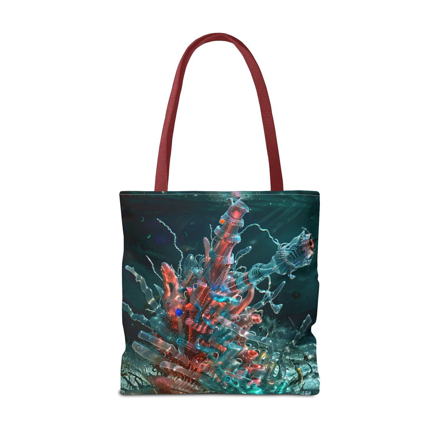 Vibrant Coral Reef Tote Bag, AOP, Beach Bag, Eco-Friendly, Gift for Ocean Lovers, Everyday Use, Art-Inspired