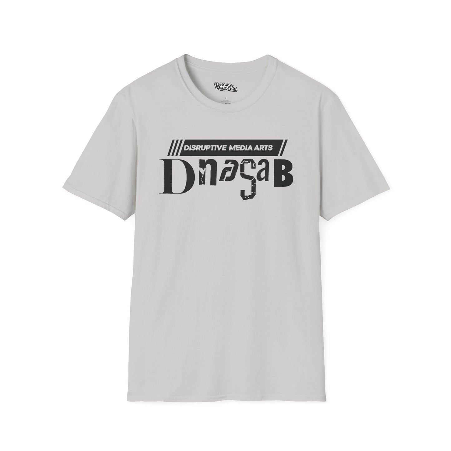 T-Shirt, Disruptive Media Arts™ Logo Tee – Signal Gear™ Core Uniform [Front + Back Print] Unisex Softstyle Graphic Tee, Streetwear, Casual Wear, Gift for Creatives, Cool Art Apparel