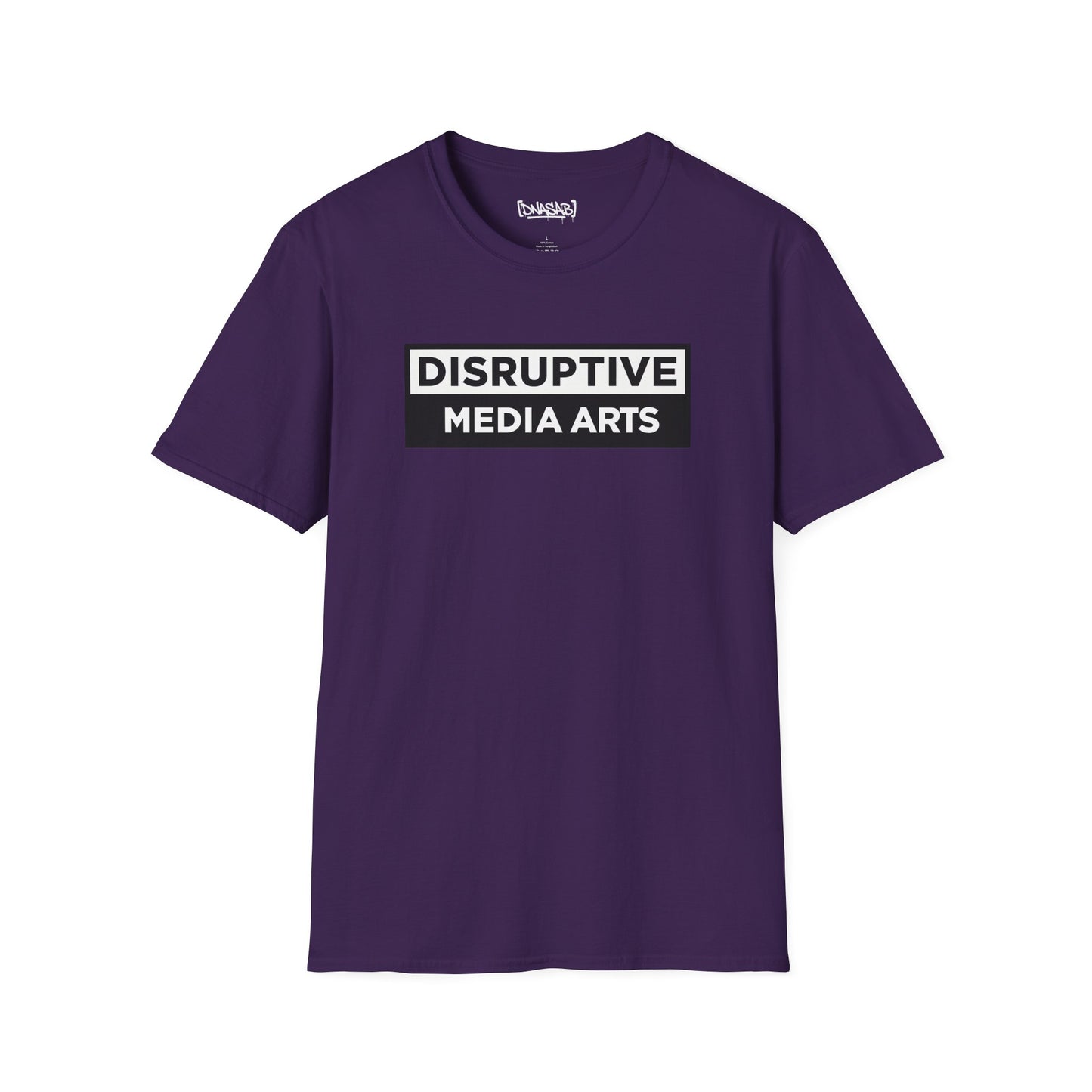 T-Shirt "Disruptive Media Arts" Logo Tee – Signal Gear Core Uniform [Front + Back Print]_Unisex Softstyle