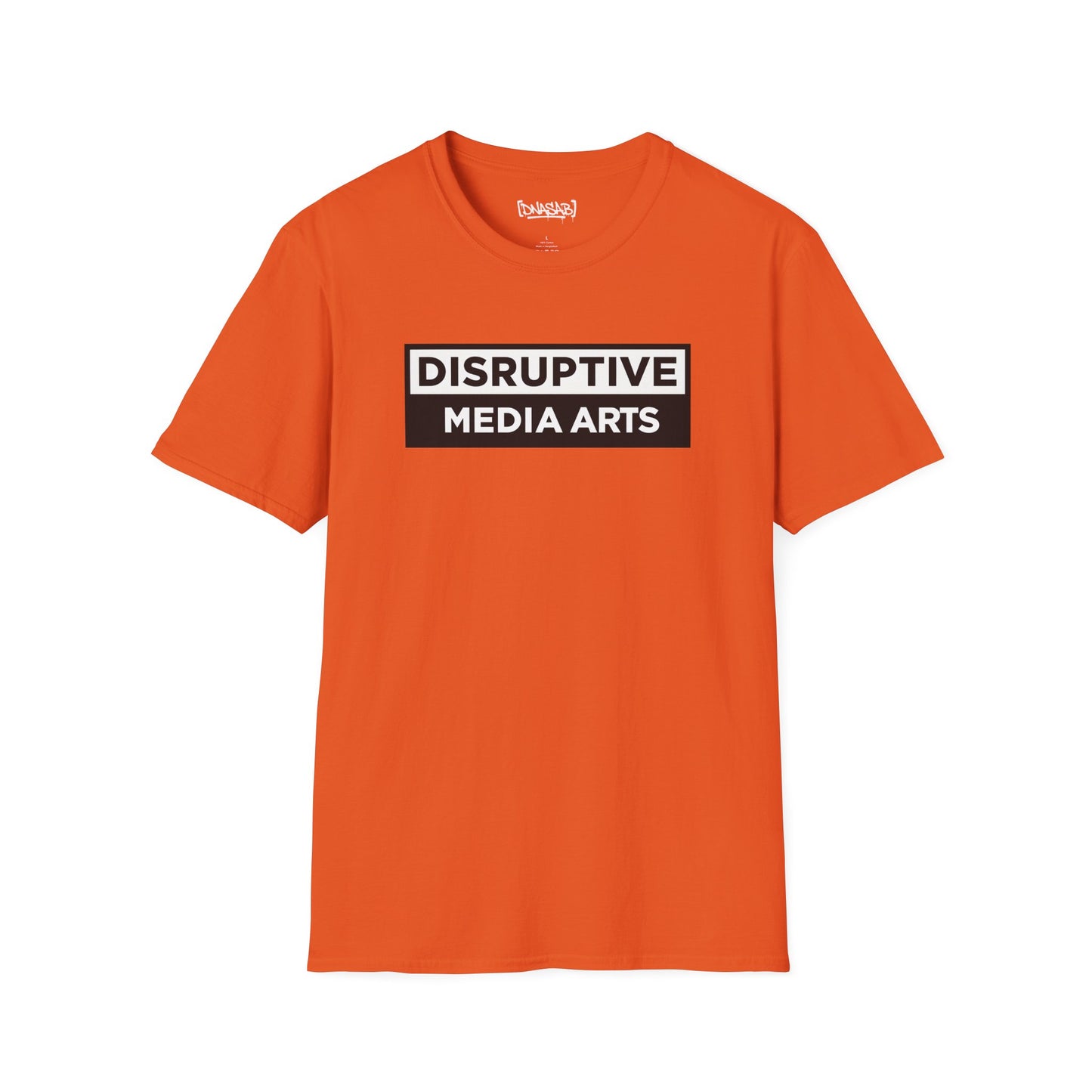 T-Shirt "Disruptive Media Arts" Logo Tee – Signal Gear Core Uniform [Front + Back Print]_Unisex Softstyle