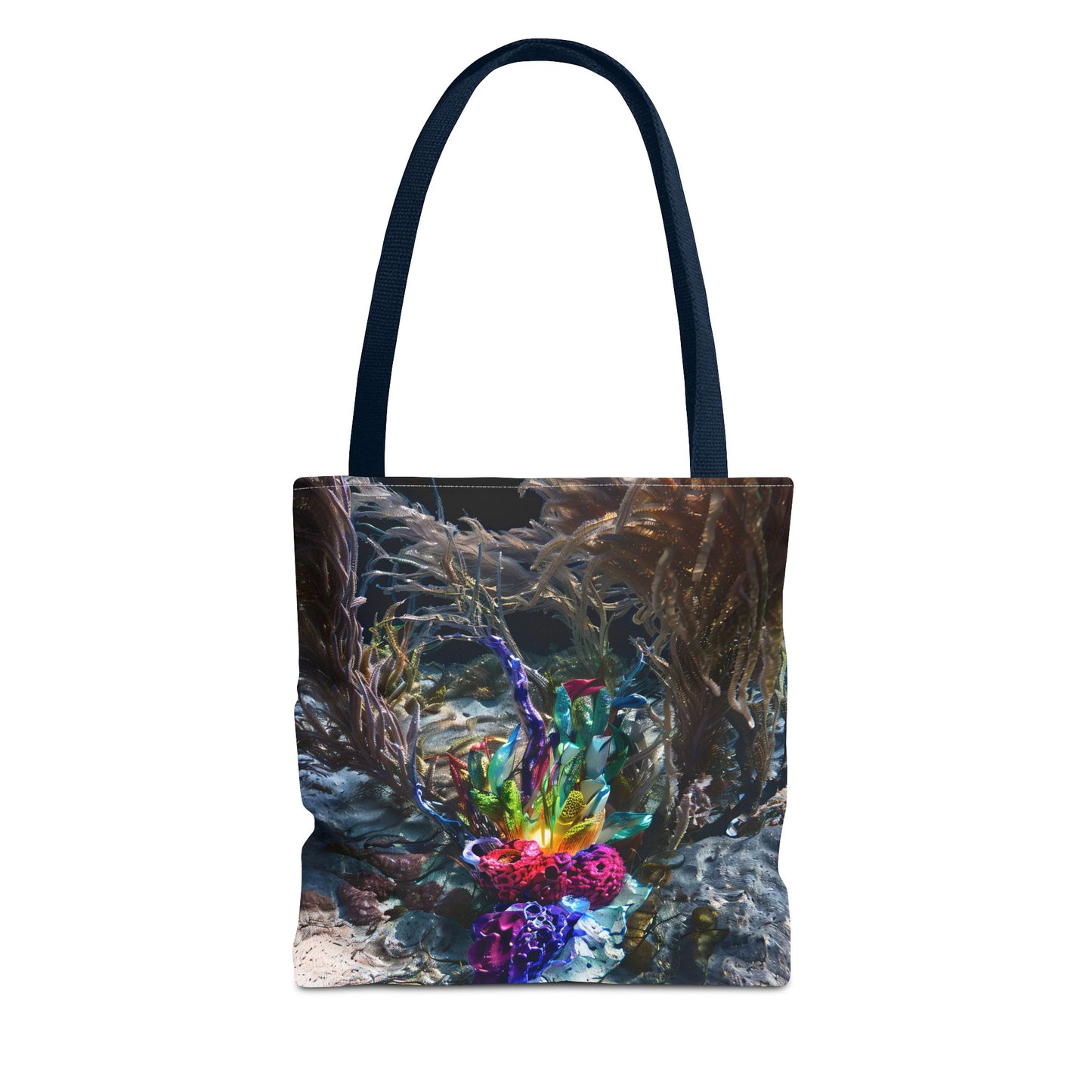 Vibrant Ocean Life Tote Bag,"Faux Ecologies +Ocean Artivism" Reusable Grocery Bag, Beach Tote, Eco-Friendly Bag, Summer Vibes, Gift for Ocean Lovers