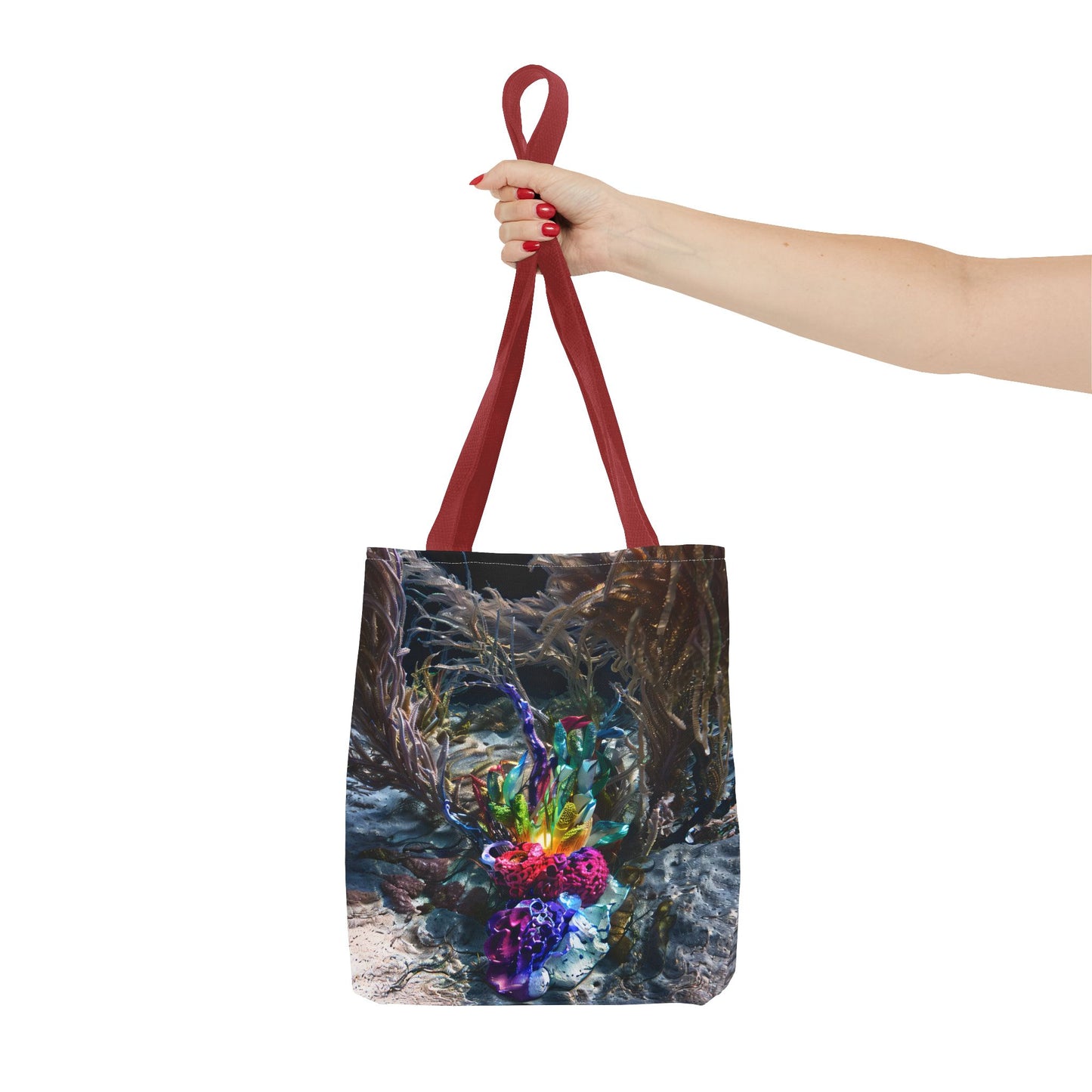 Vibrant Ocean Life Tote Bag,"Faux Ecologies +Ocean Artivism" Reusable Grocery Bag, Beach Tote, Eco-Friendly Bag, Summer Vibes, Gift for Ocean Lovers