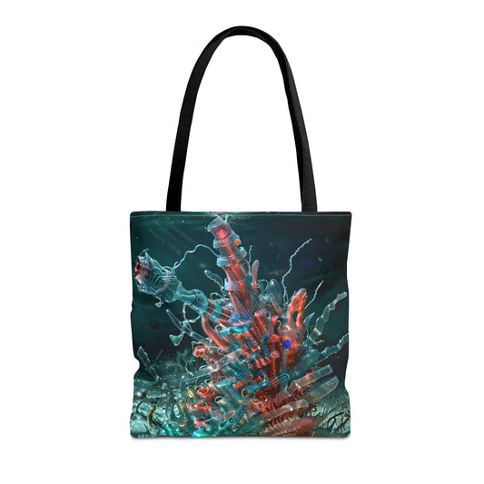 Vibrant Coral Reef Tote Bag, AOP, Beach Bag, Eco-Friendly, Gift for Ocean Lovers, Everyday Use, Art-Inspired