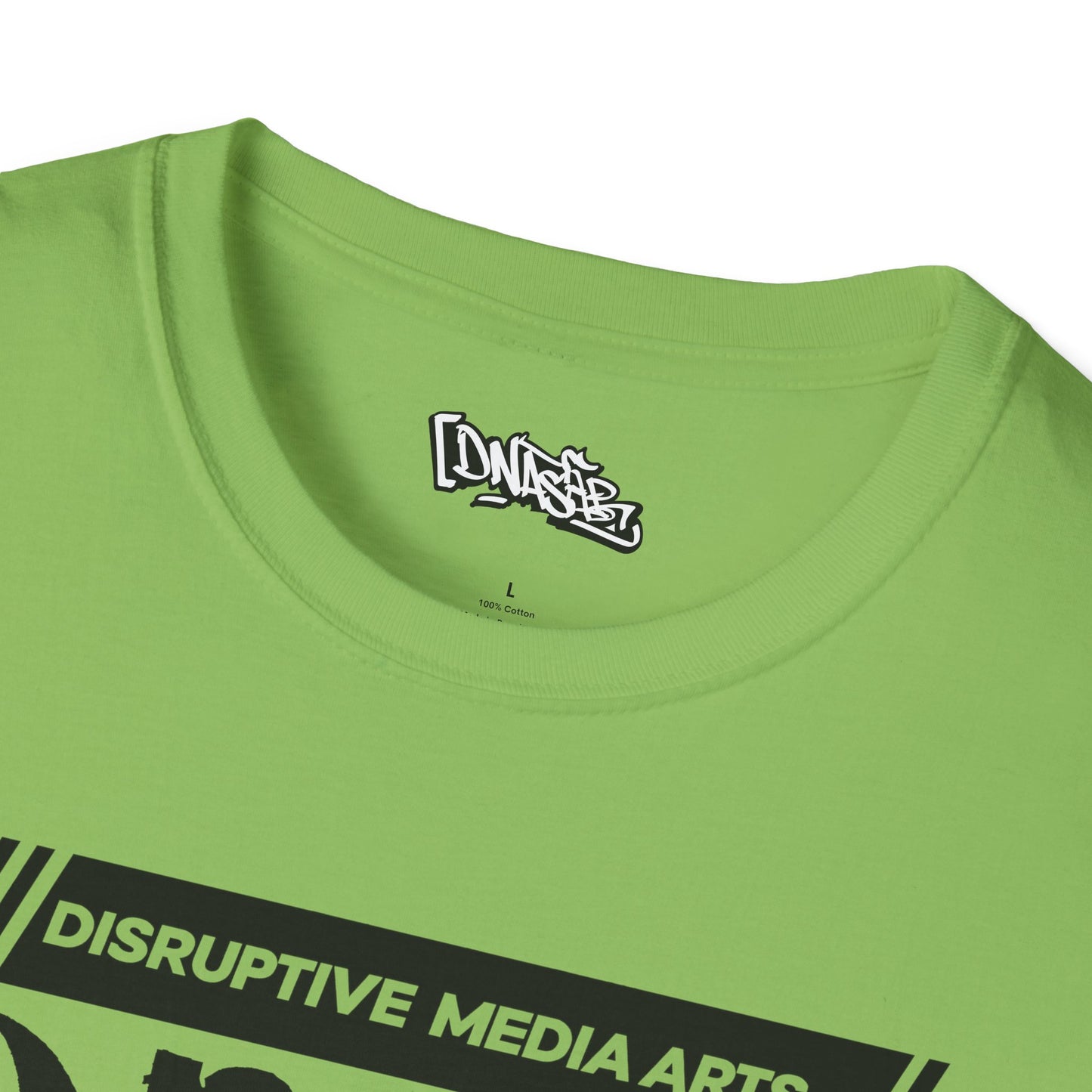 T-Shirt, Disruptive Media Arts™ Logo Tee – Signal Gear™ Core Uniform [Front + Back Print] Unisex Softstyle Graphic Tee, Streetwear, Casual Wear, Gift for Creatives, Cool Art Apparel