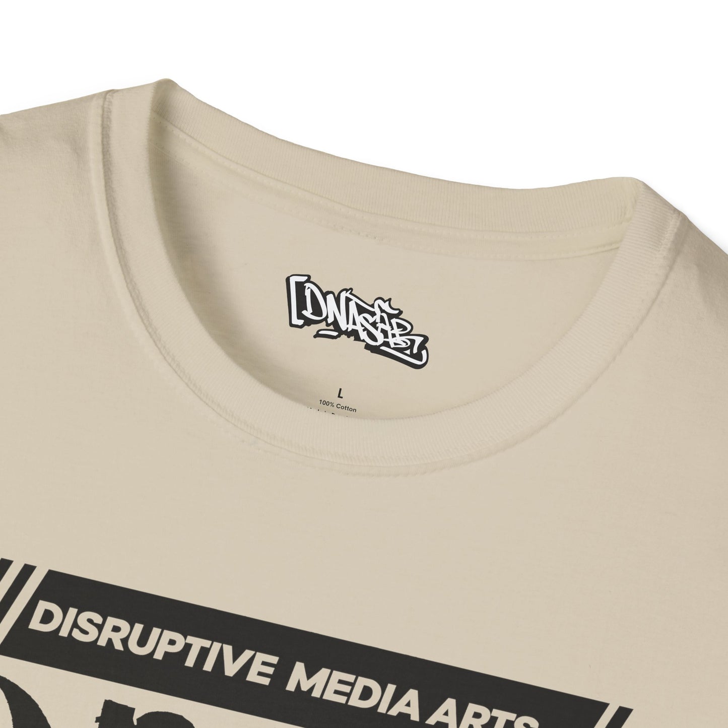 T-Shirt, Disruptive Media Arts™ Logo Tee – Signal Gear™ Core Uniform [Front + Back Print] Unisex Softstyle Graphic Tee, Streetwear, Casual Wear, Gift for Creatives, Cool Art Apparel