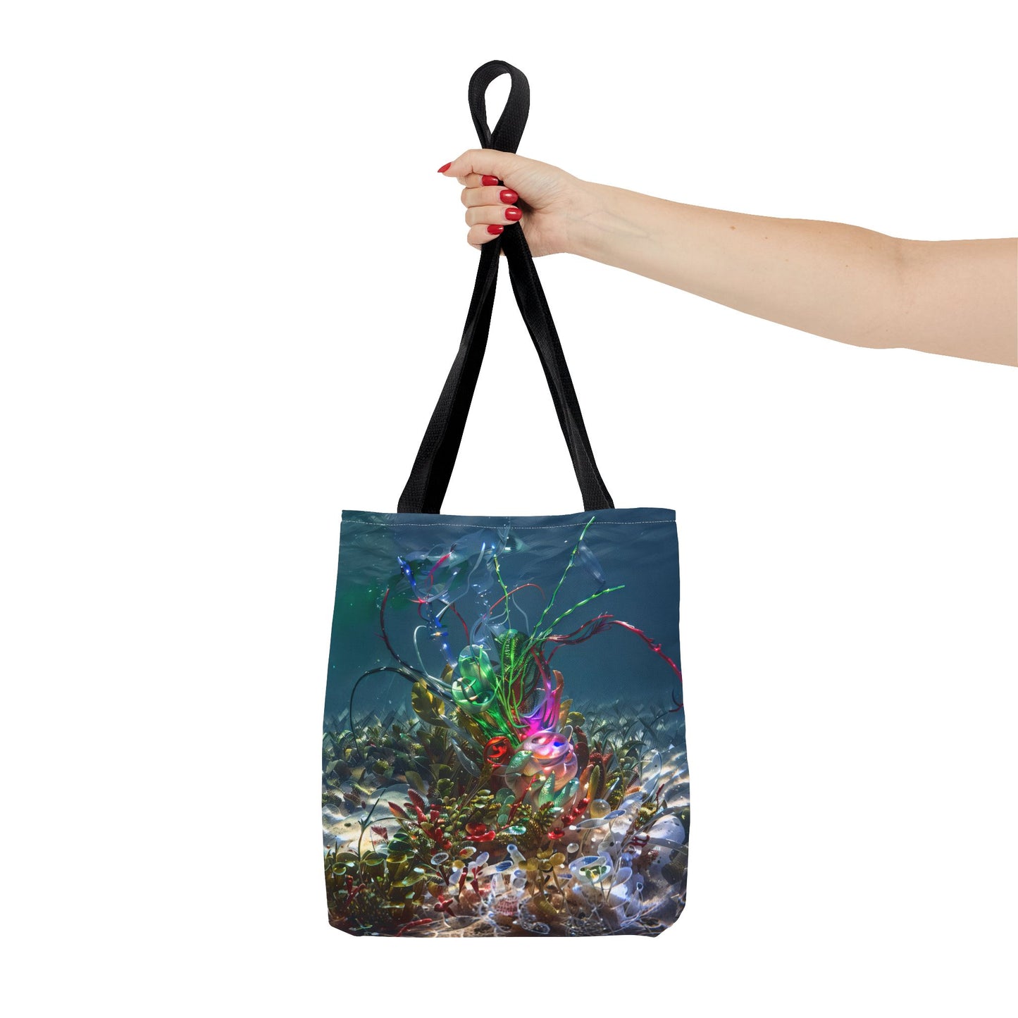 Vibrant Ocean-Inspired Tote Bag, Eco-Friendly Shopping Bag, Colorful Beach Tote, Art Tote, Perfect Gift for Ocean Lovers