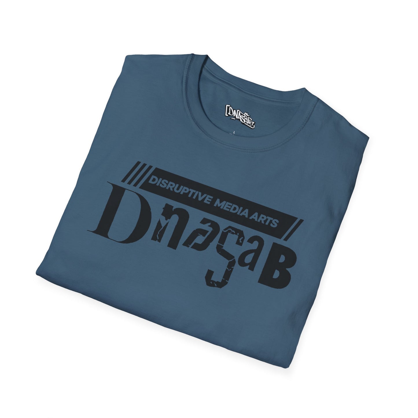 T-Shirt, Disruptive Media Arts™ Logo Tee – Signal Gear™ Core Uniform [Front + Back Print] Unisex Softstyle Graphic Tee, Streetwear, Casual Wear, Gift for Creatives, Cool Art Apparel