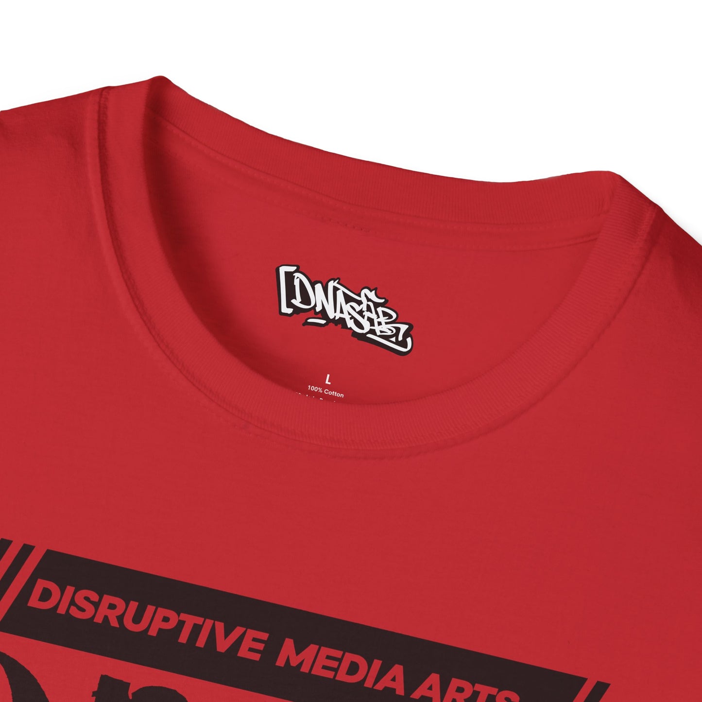T-Shirt, Disruptive Media Arts™ Logo Tee – Signal Gear™ Core Uniform [Front + Back Print] Unisex Softstyle Graphic Tee, Streetwear, Casual Wear, Gift for Creatives, Cool Art Apparel