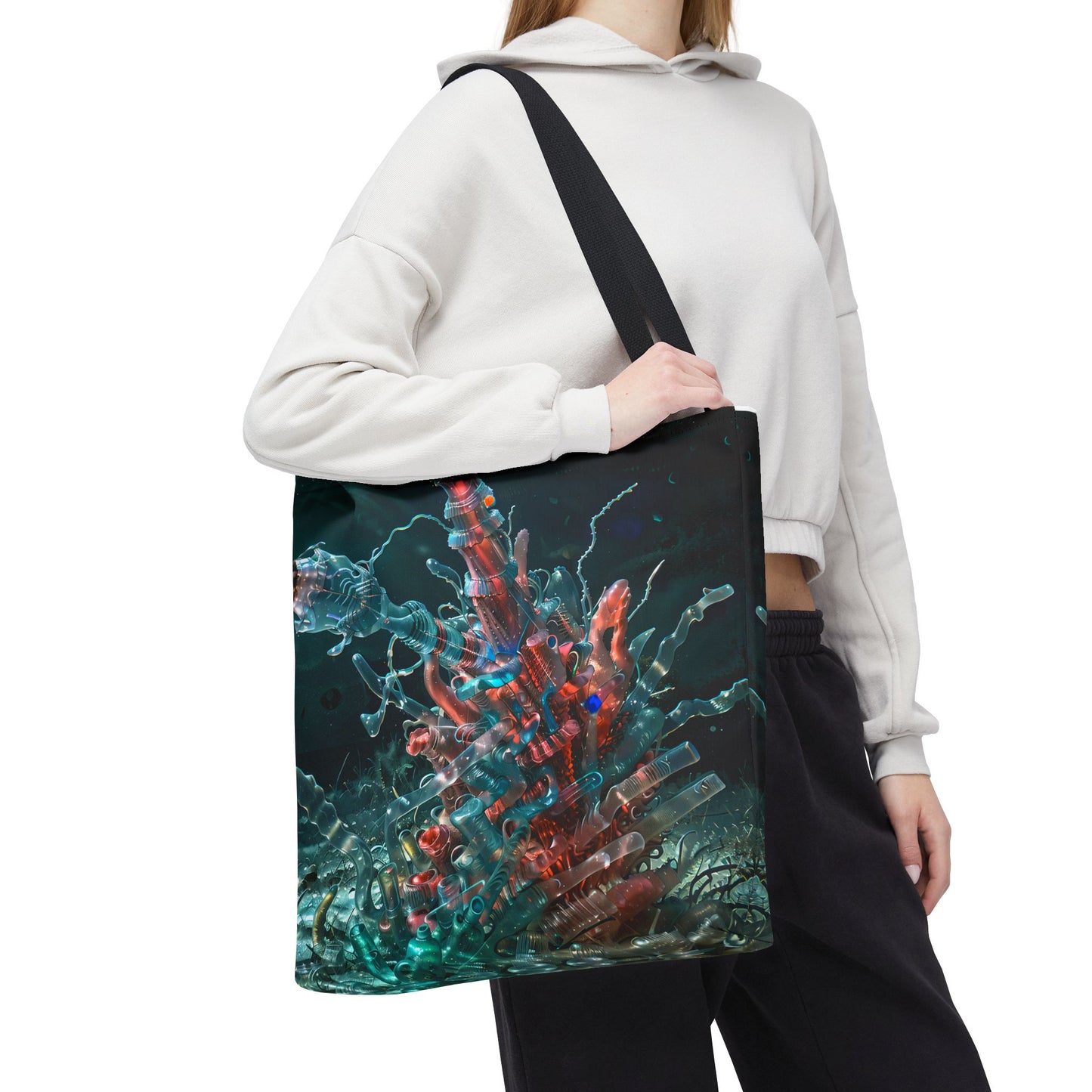 Vibrant Coral Reef Tote Bag, AOP, Beach Bag, Eco-Friendly, Gift for Ocean Lovers, Everyday Use, Art-Inspired