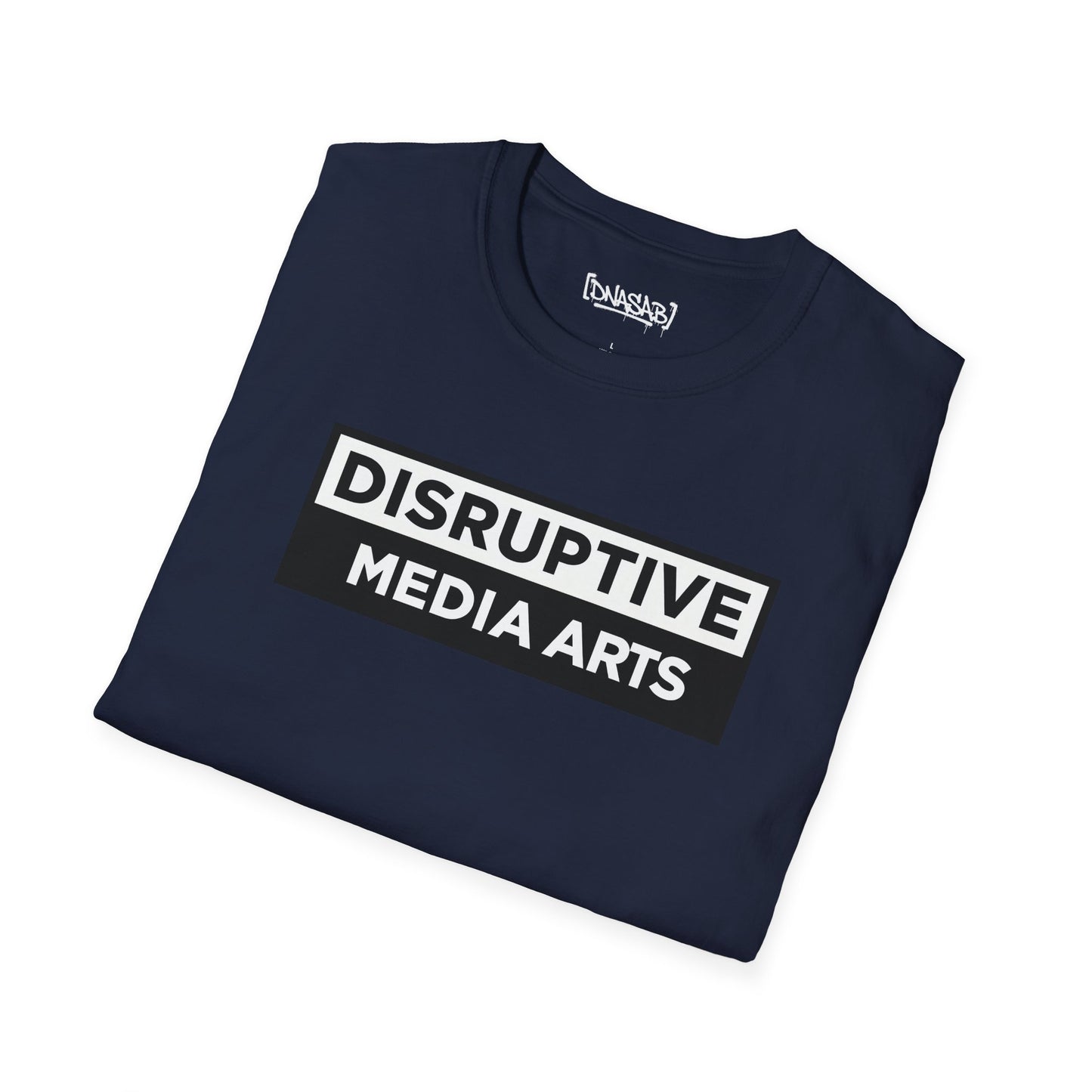 T-Shirt "Disruptive Media Arts" Logo Tee – Signal Gear Core Uniform [Front + Back Print]_Unisex Softstyle