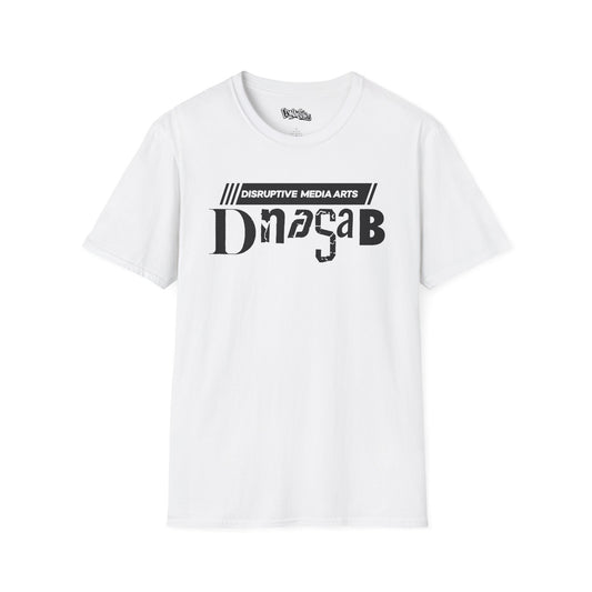 T-Shirt, Disruptive Media Arts™ Logo Tee – Signal Gear™ Core Uniform [Front + Back Print] Unisex Softstyle Graphic Tee, Streetwear, Casual Wear, Gift for Creatives, Cool Art Apparel