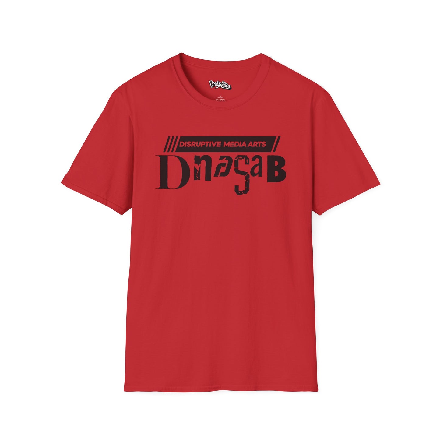 T-Shirt, Disruptive Media Arts™ Logo Tee – Signal Gear™ Core Uniform [Front + Back Print] Unisex Softstyle Graphic Tee, Streetwear, Casual Wear, Gift for Creatives, Cool Art Apparel