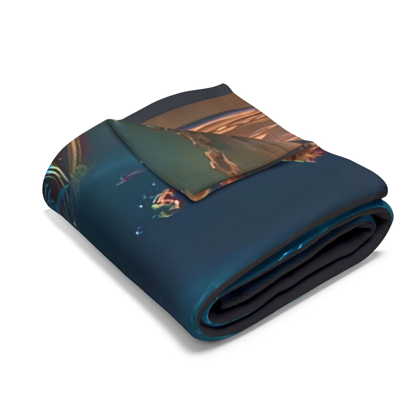 “Rest in Resonance” Arctic Fleece Blanket, collection from South Beach Sound Healing Orchestra x [dNASAb], Warm Decorative Throw, Ideal Gift for Sound healing sessions, guided meditations, breathwork, yoga