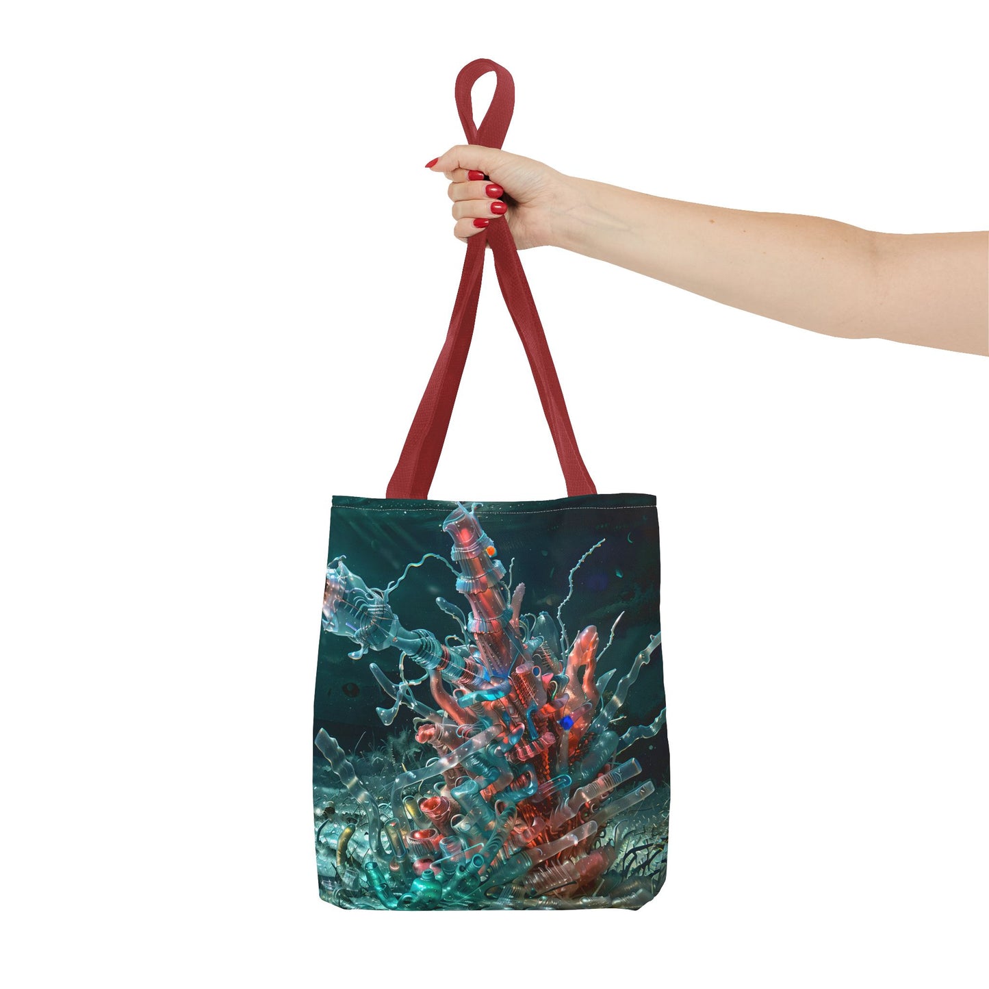 Vibrant Coral Reef Tote Bag, AOP, Beach Bag, Eco-Friendly, Gift for Ocean Lovers, Everyday Use, Art-Inspired