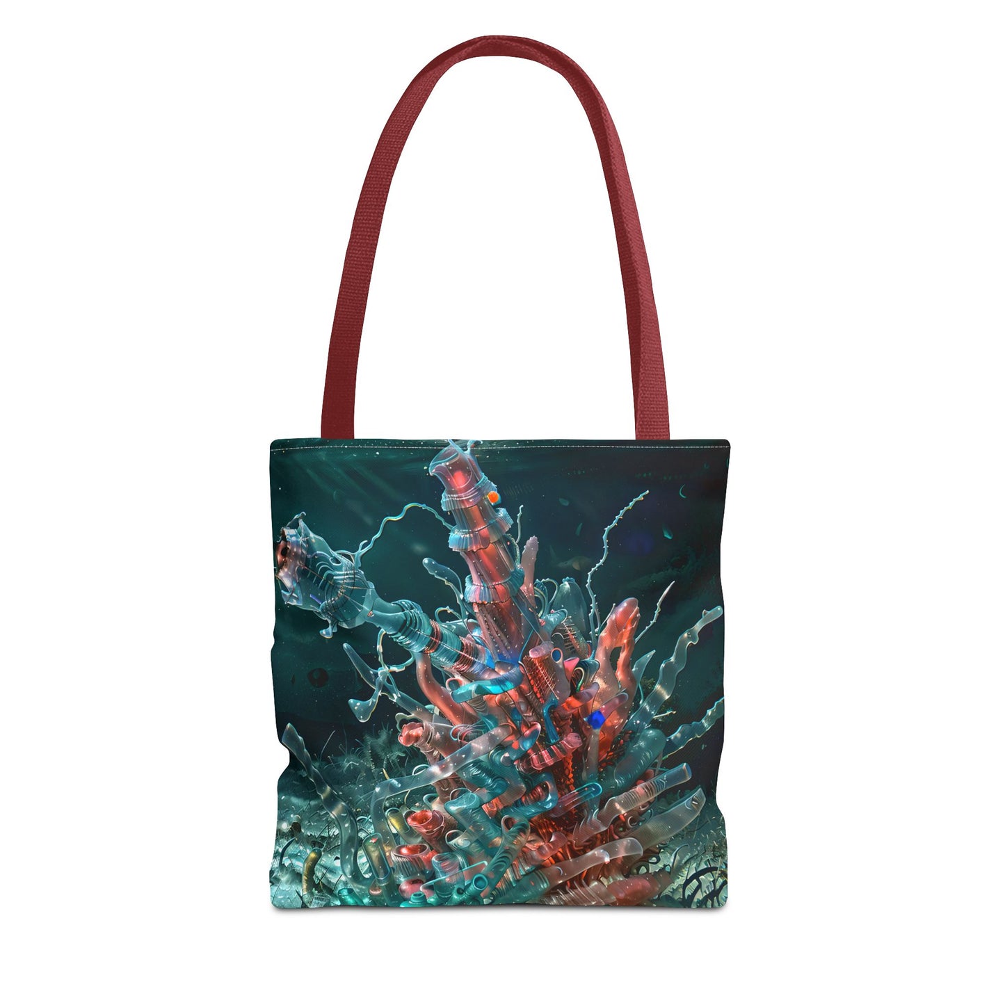 Vibrant Coral Reef Tote Bag, AOP, Beach Bag, Eco-Friendly, Gift for Ocean Lovers, Everyday Use, Art-Inspired