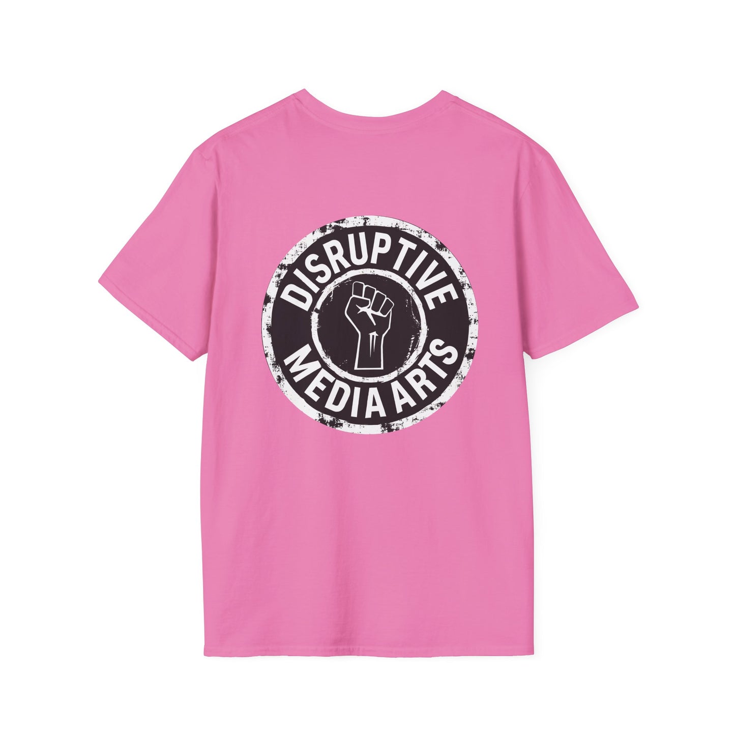 T-Shirt "Disruptive Media Arts" Logo Tee – Signal Gear Core Uniform [Front + Back Print]_Unisex Softstyle