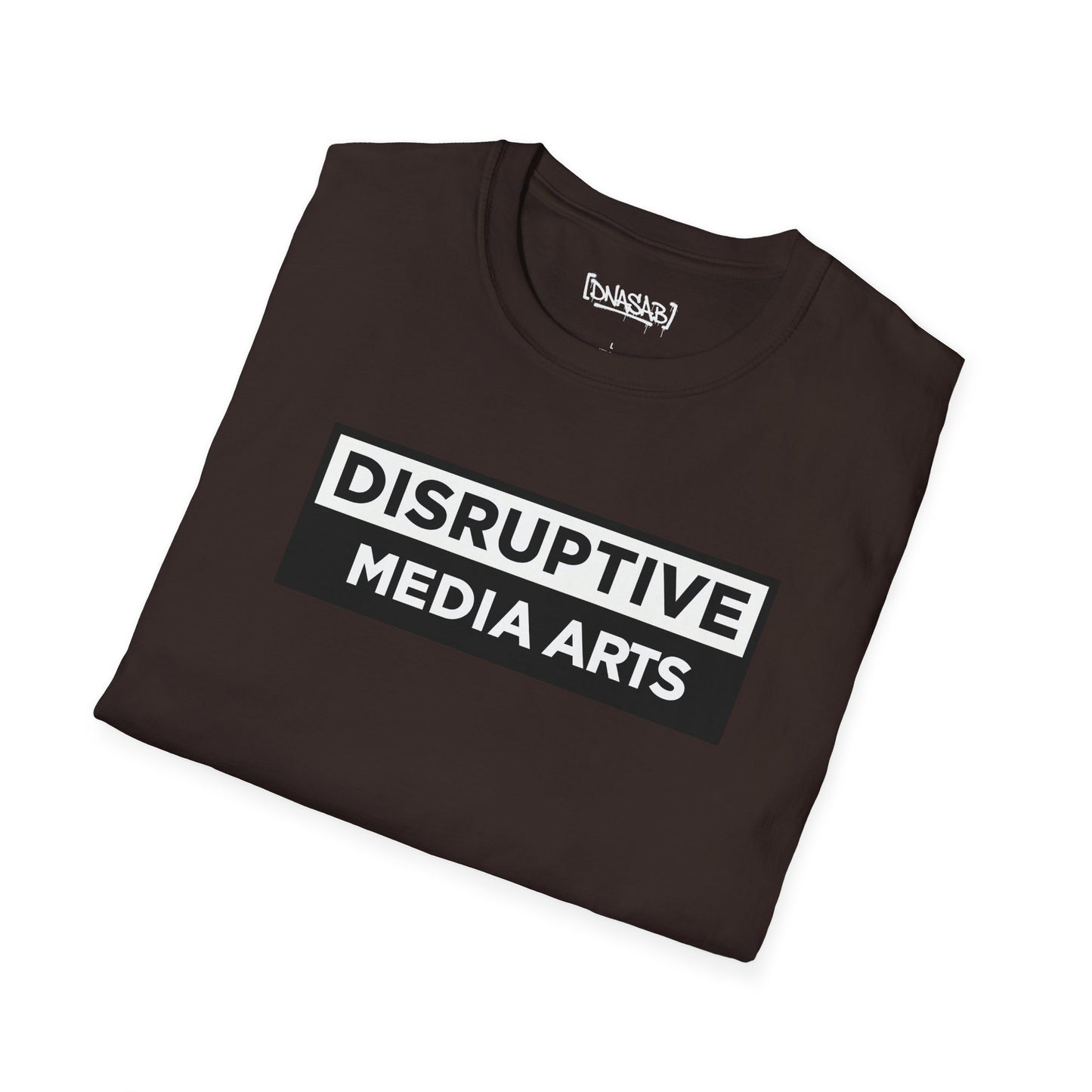 T-Shirt "Disruptive Media Arts" Logo Tee – Signal Gear Core Uniform [Front + Back Print]_Unisex Softstyle