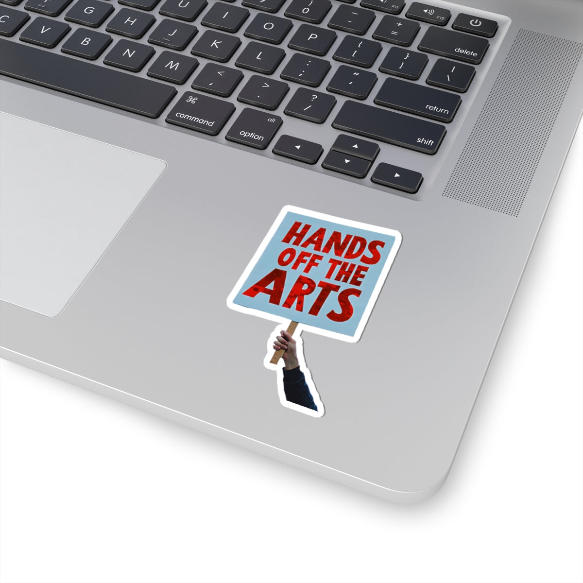 [dNASAb] Sticker, Hands Off the Arts Kiss-Cut Stickers - Creative Expression, Arts Advocacy, Laptop Decor, Protest Sign, Gift for Artists