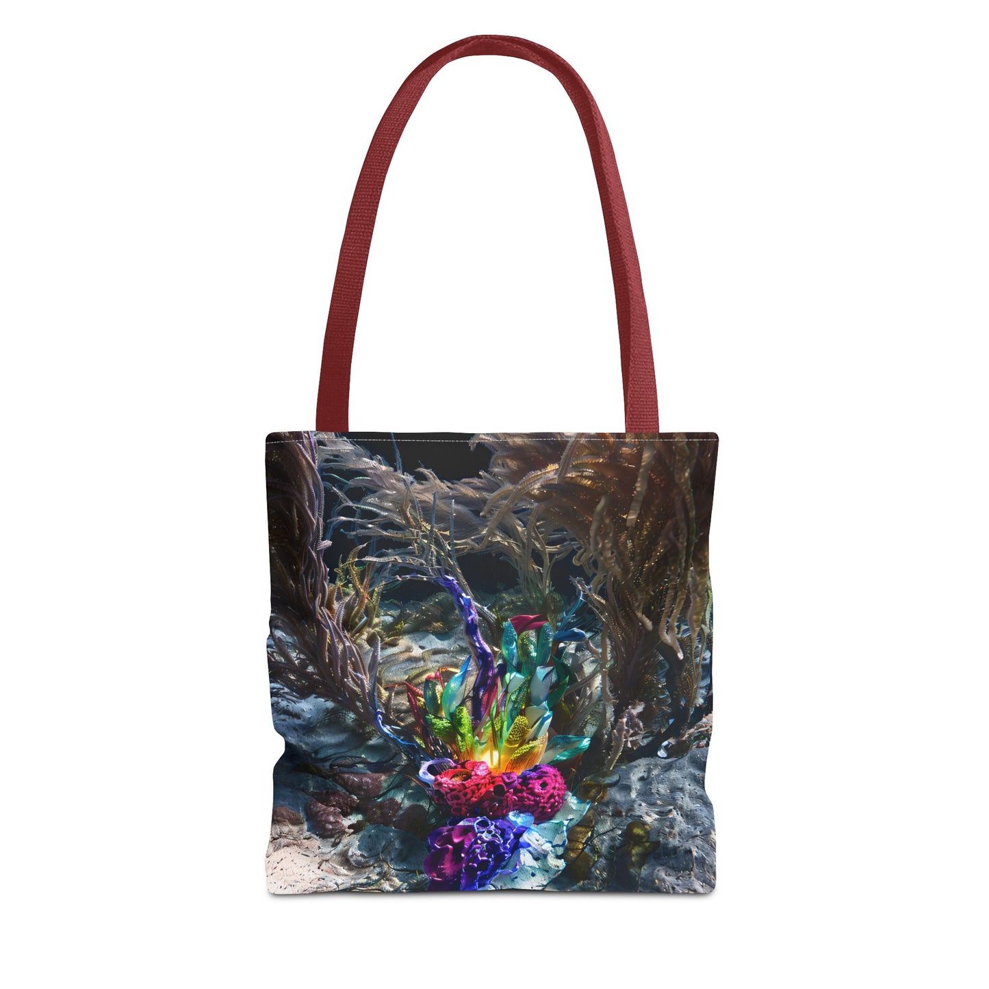 Vibrant Ocean Life Tote Bag,"Faux Ecologies +Ocean Artivism" Reusable Grocery Bag, Beach Tote, Eco-Friendly Bag, Summer Vibes, Gift for Ocean Lovers