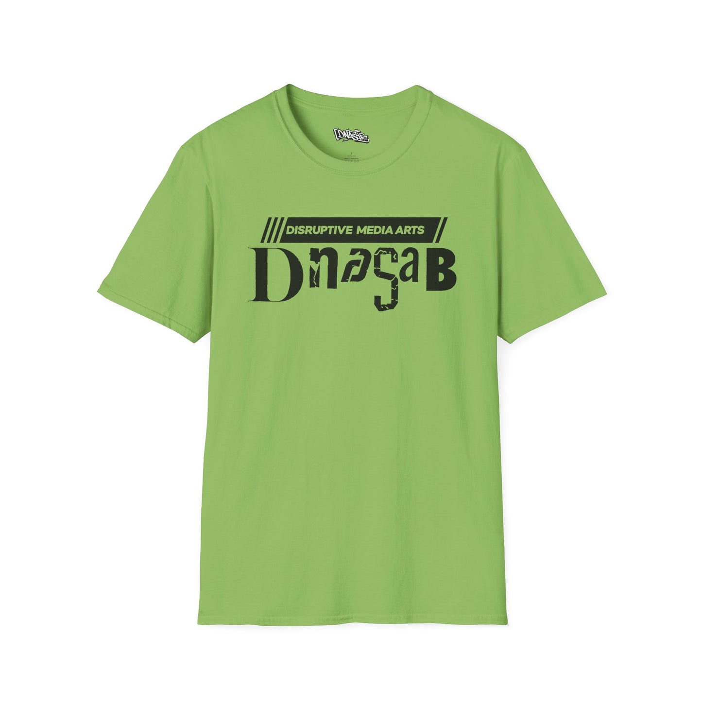 T-Shirt, Disruptive Media Arts™ Logo Tee – Signal Gear™ Core Uniform [Front + Back Print] Unisex Softstyle Graphic Tee, Streetwear, Casual Wear, Gift for Creatives, Cool Art Apparel