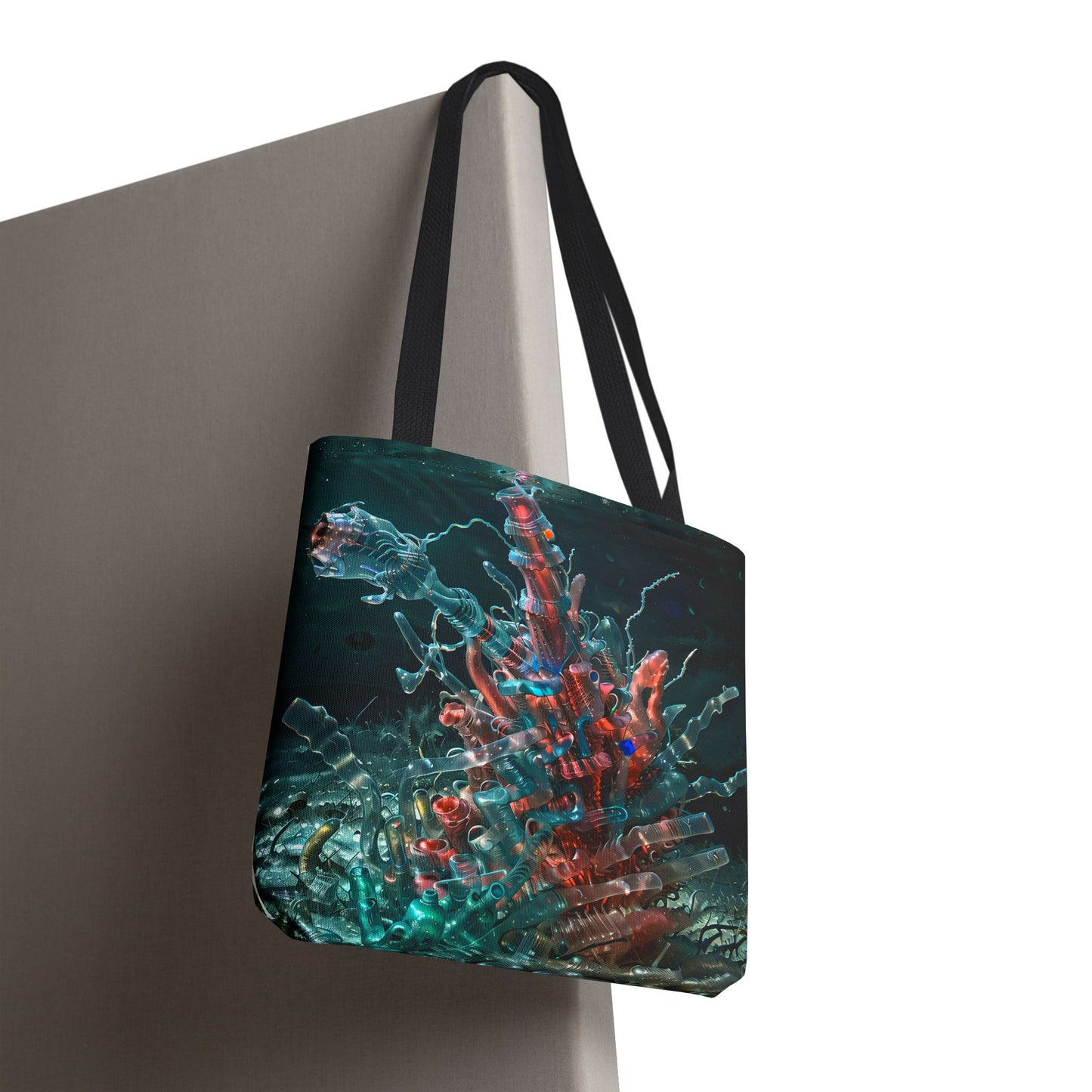 Vibrant Coral Reef Tote Bag, AOP, Beach Bag, Eco-Friendly, Gift for Ocean Lovers, Everyday Use, Art-Inspired