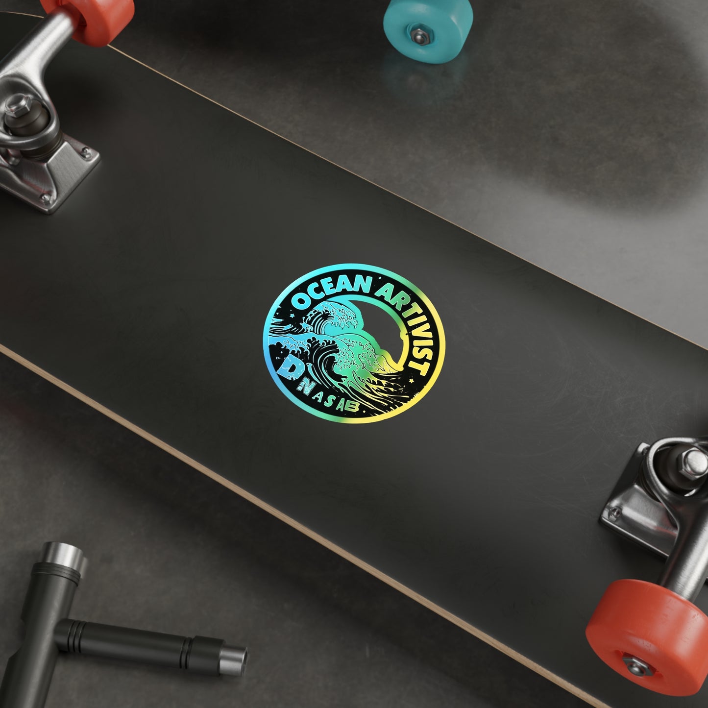 Ocean Artivist, Holographic Stickers for Surf, Skate, Gear [dNASAb] Ocean Artivist Sticker