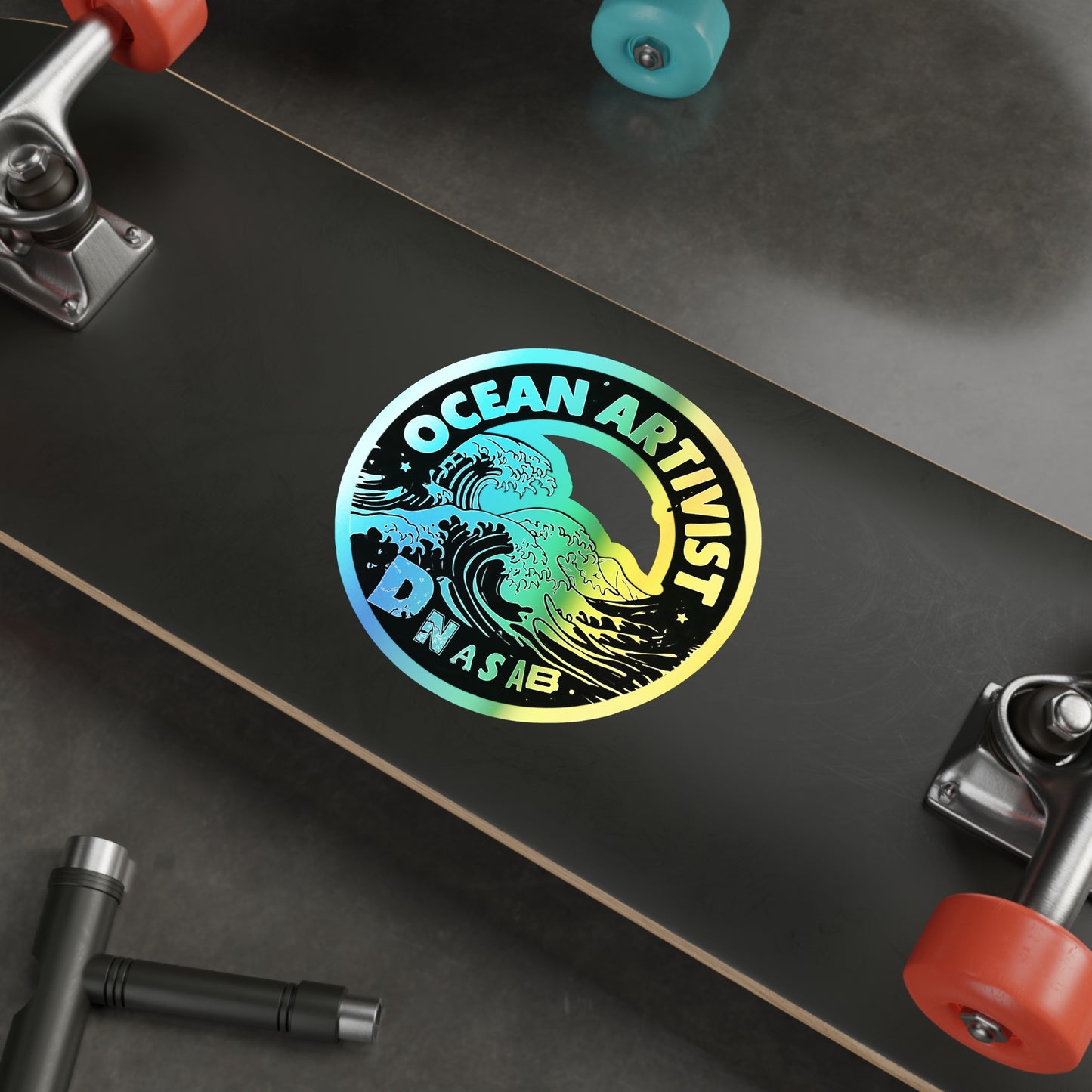 Ocean Artivist, Holographic Stickers for Surf, Skate, Gear [dNASAb] Ocean Artivist Sticker