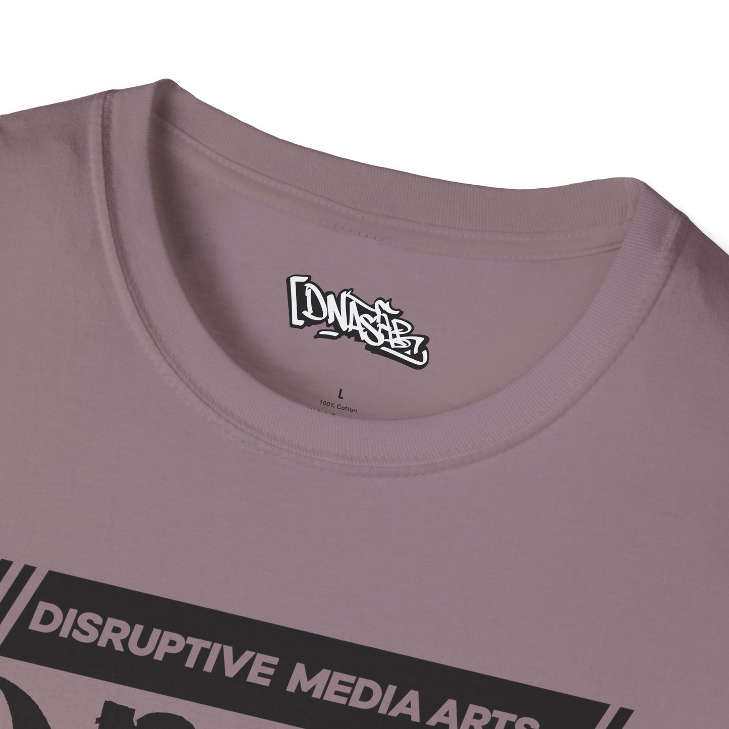 T-Shirt, Disruptive Media Arts™ Logo Tee – Signal Gear™ Core Uniform [Front + Back Print] Unisex Softstyle Graphic Tee, Streetwear, Casual Wear, Gift for Creatives, Cool Art Apparel