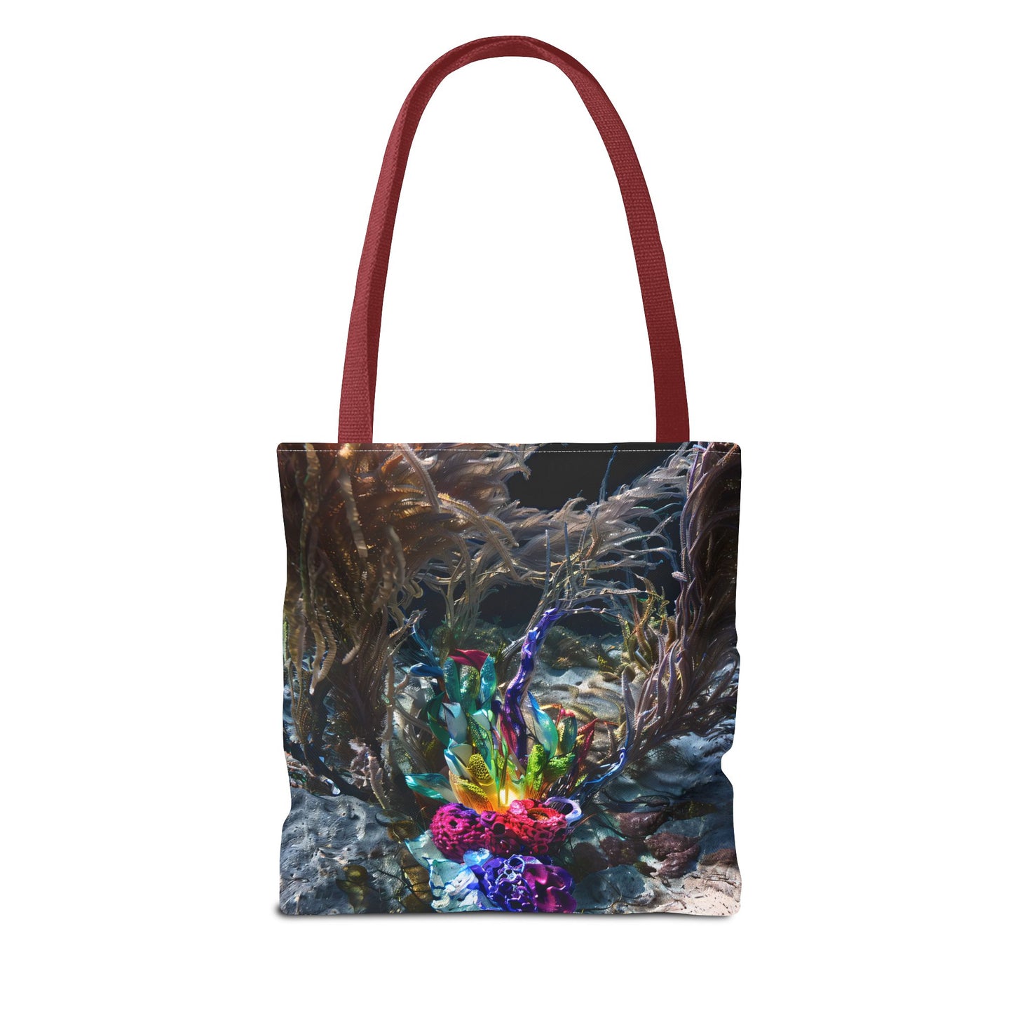 Vibrant Ocean Life Tote Bag,"Faux Ecologies +Ocean Artivism" Reusable Grocery Bag, Beach Tote, Eco-Friendly Bag, Summer Vibes, Gift for Ocean Lovers