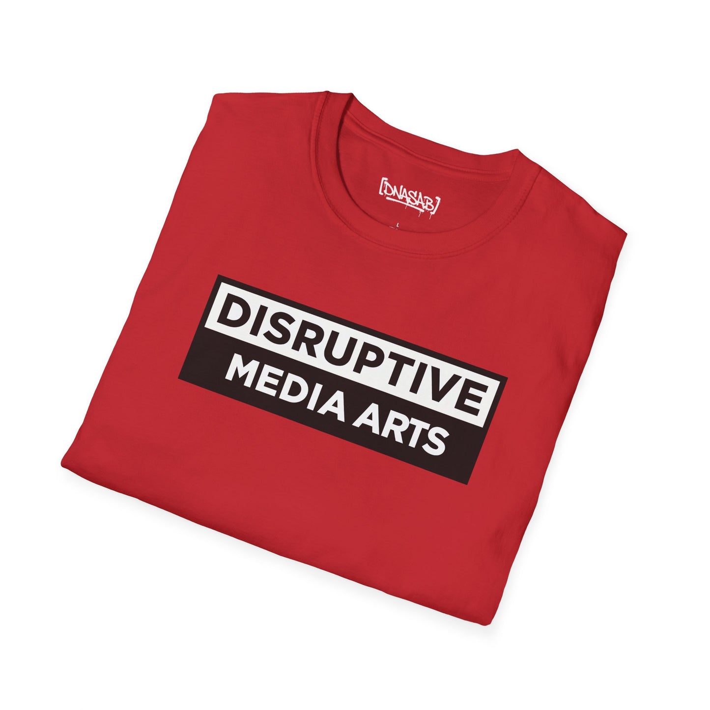 T-Shirt "Disruptive Media Arts" Logo Tee – Signal Gear Core Uniform [Front + Back Print]_Unisex Softstyle