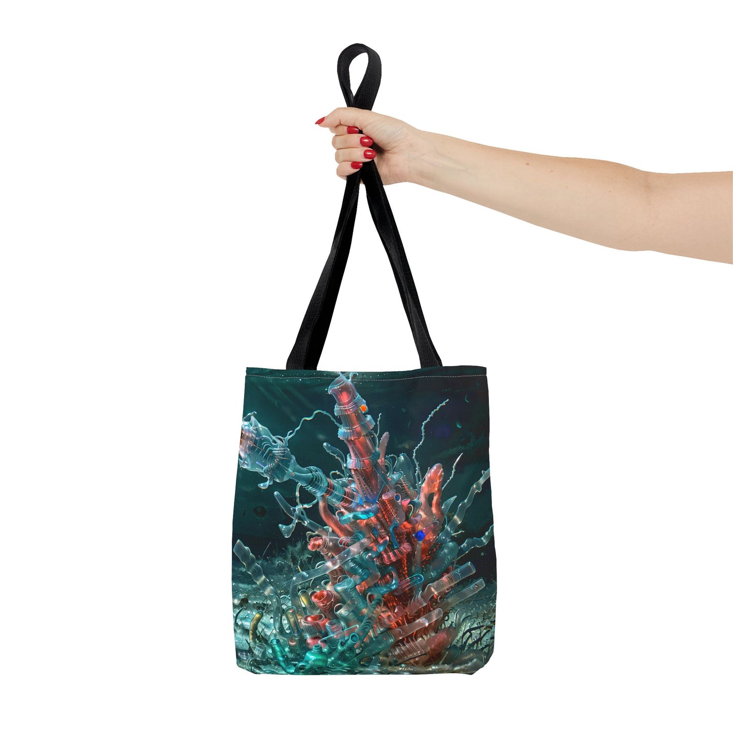 Vibrant Coral Reef Tote Bag, AOP, Beach Bag, Eco-Friendly, Gift for Ocean Lovers, Everyday Use, Art-Inspired