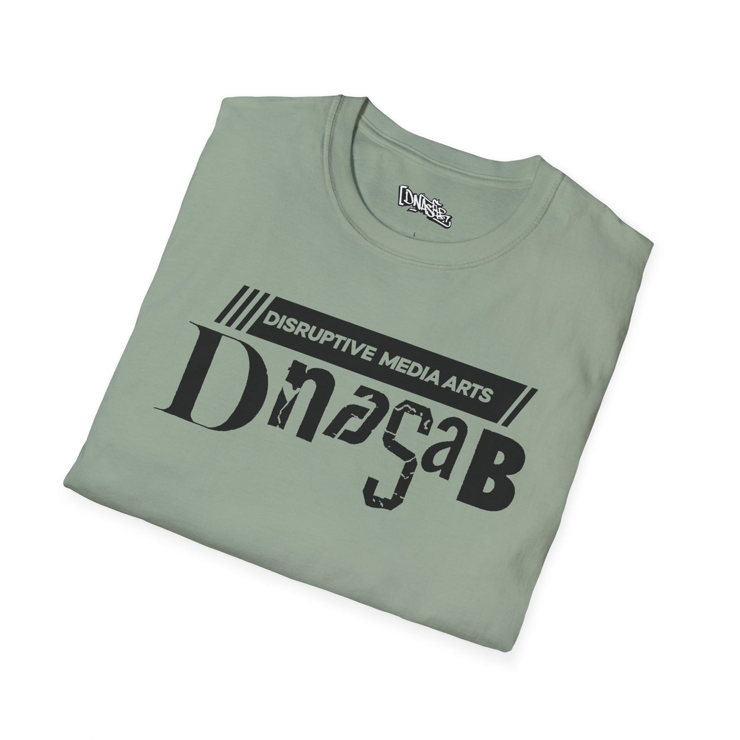 T-Shirt, Disruptive Media Arts™ Logo Tee – Signal Gear™ Core Uniform [Front + Back Print] Unisex Softstyle Graphic Tee, Streetwear, Casual Wear, Gift for Creatives, Cool Art Apparel