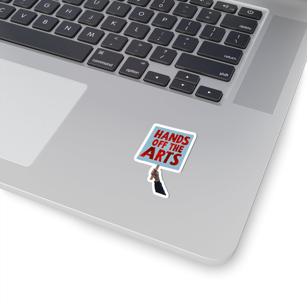 [dNASAb] Sticker, Hands Off the Arts Kiss-Cut Stickers - Creative Expression, Arts Advocacy, Laptop Decor, Protest Sign, Gift for Artists